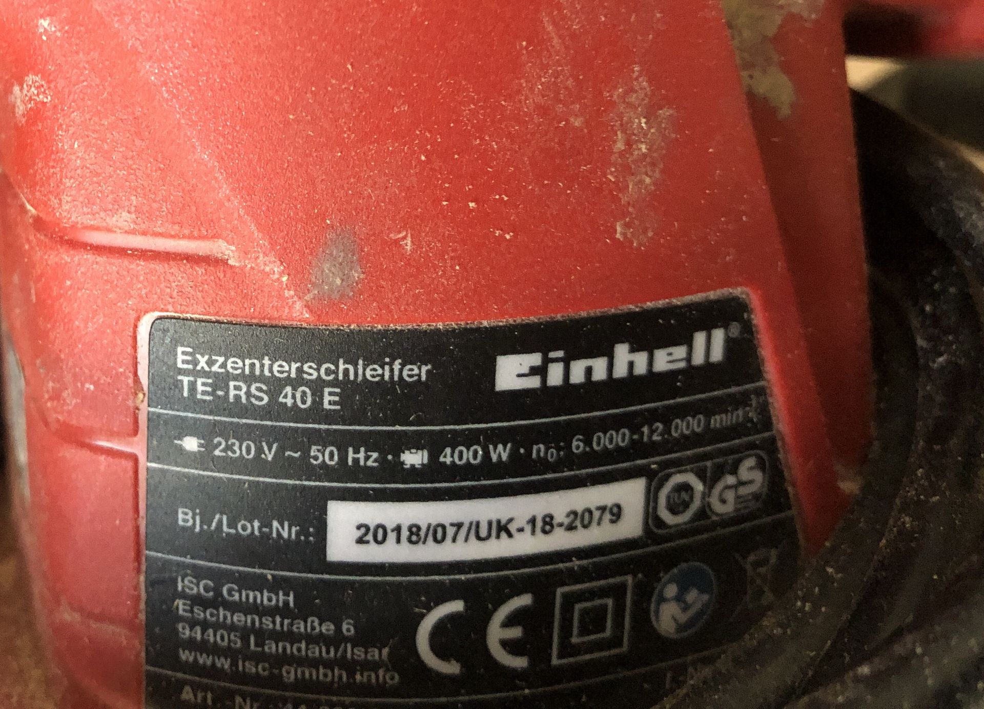 Einhell TE-RS 40E Random Orbital Sander, Erbauer 243W Palm Sander & Bosch GWS710 Angle Grinder, - Image 2 of 4