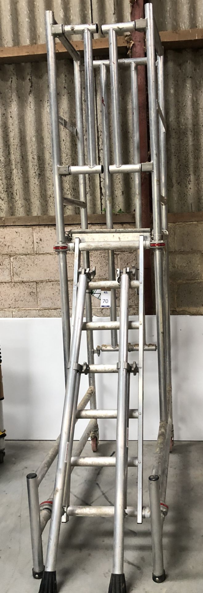 Aluminium Podium Tower, 2m Platform Height, with Ladders & Braces (Location: Brentwood. Please Refer