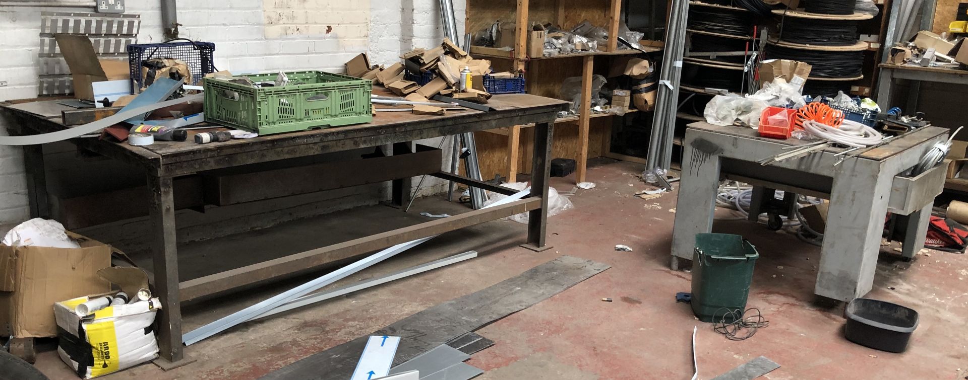 4 Steel Workbenches & Contents (Location: Swinton. Please Refer to General Notes)