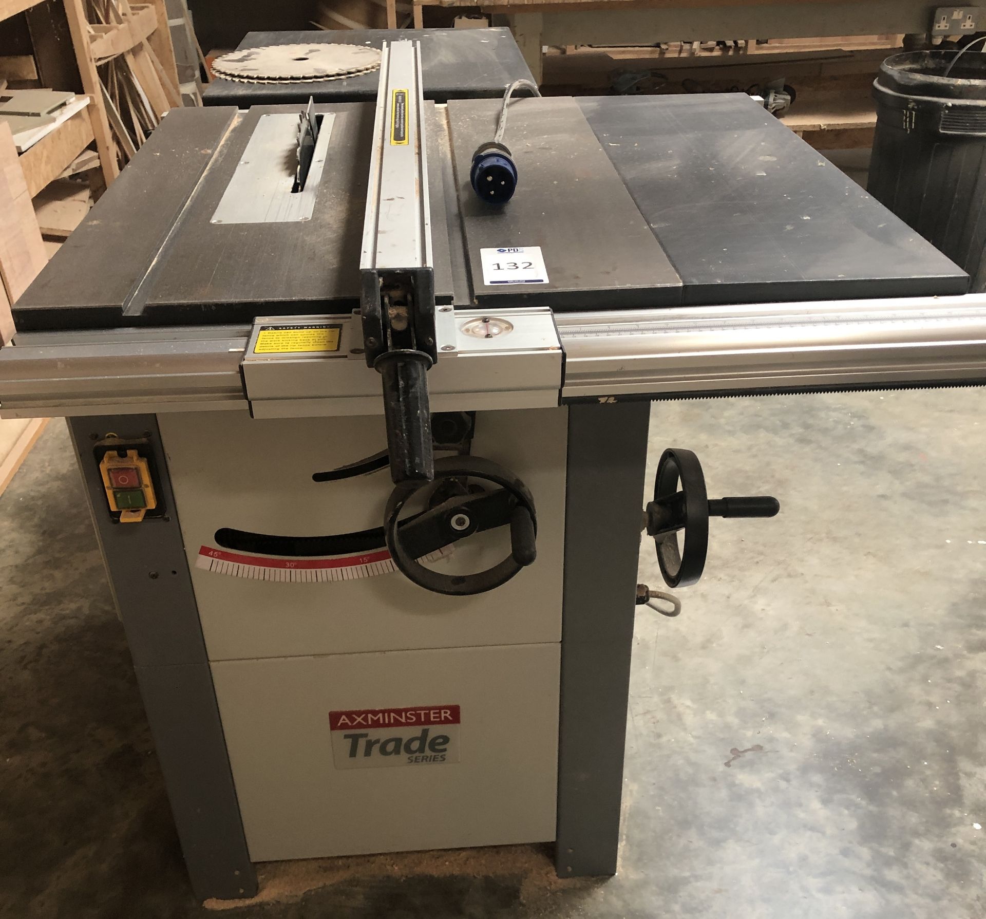 Axminster “Trade” Model AW128582 Table Saw, Serial Number 215NO, 600mm x 800mm, 3-Phase, (