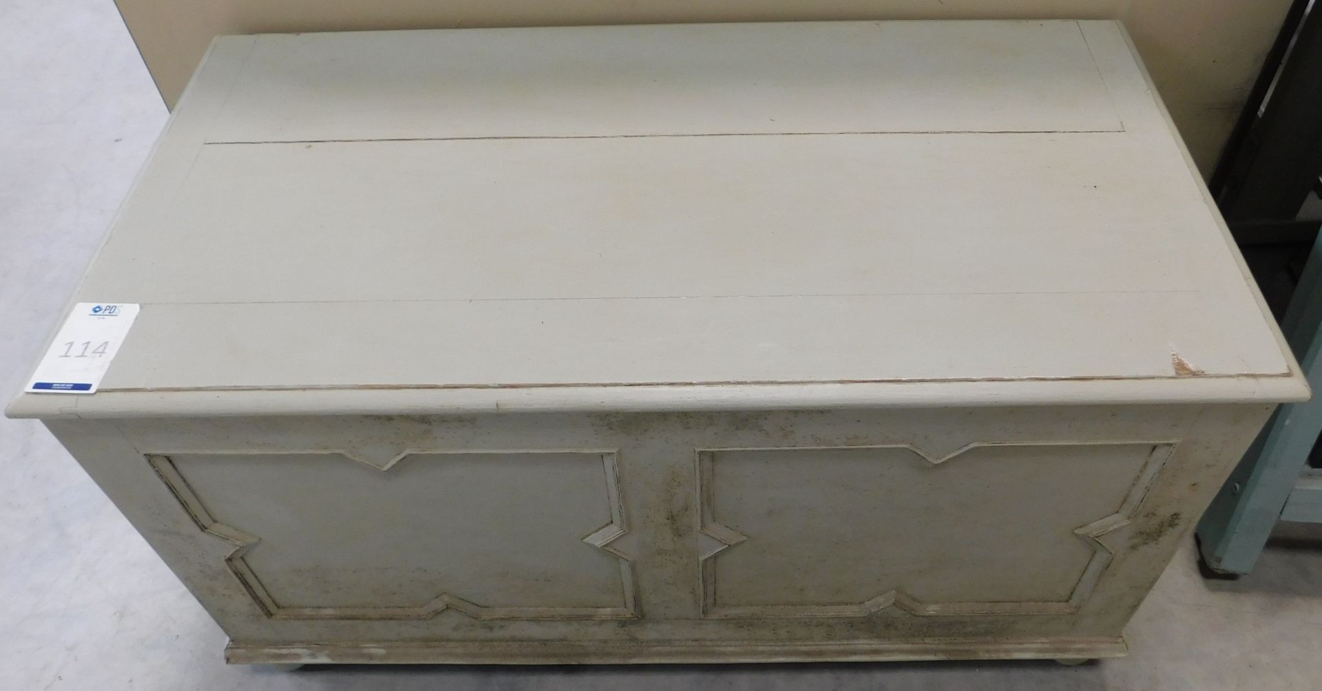 Painted Coffer with Geometric Moulding (Location: Brentwood. Please Refer to General Notes)