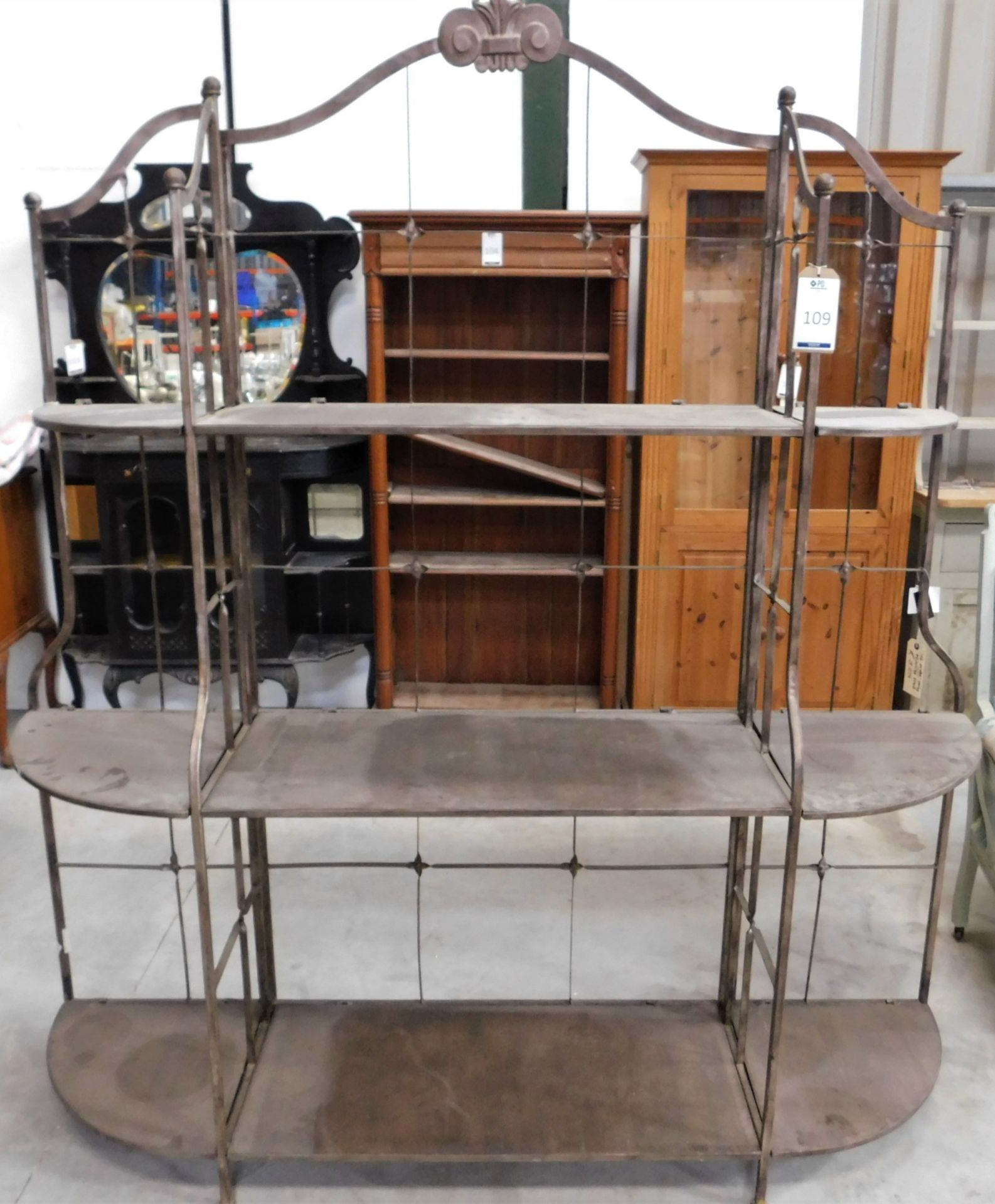 Bespoke Metal Framed Folding Three Tier Display Unit (Location: Brentwood. Please Refer to General