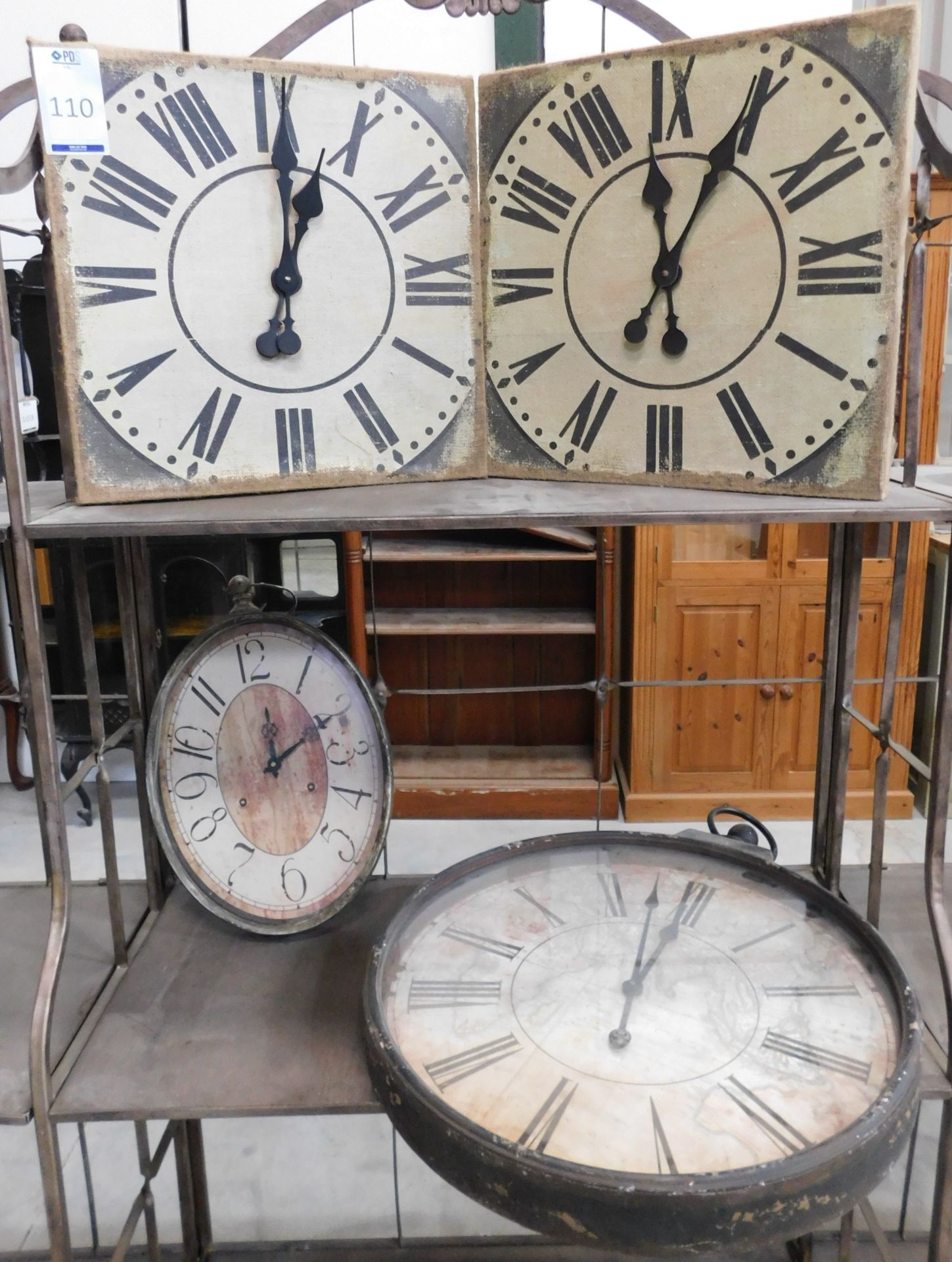 Four Various Reproduction Wall Clocks (Location: Brentwood. Please Refer to General Notes)