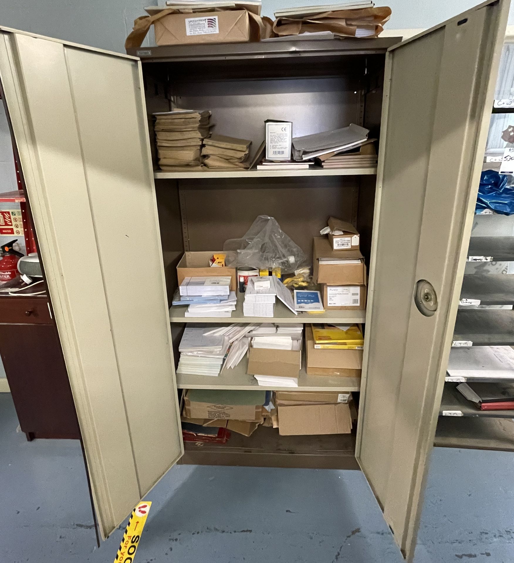 Double Door Metal Cabinet & Contents of Stationery (Location: Salisbury. Please Refer to General - Image 2 of 2