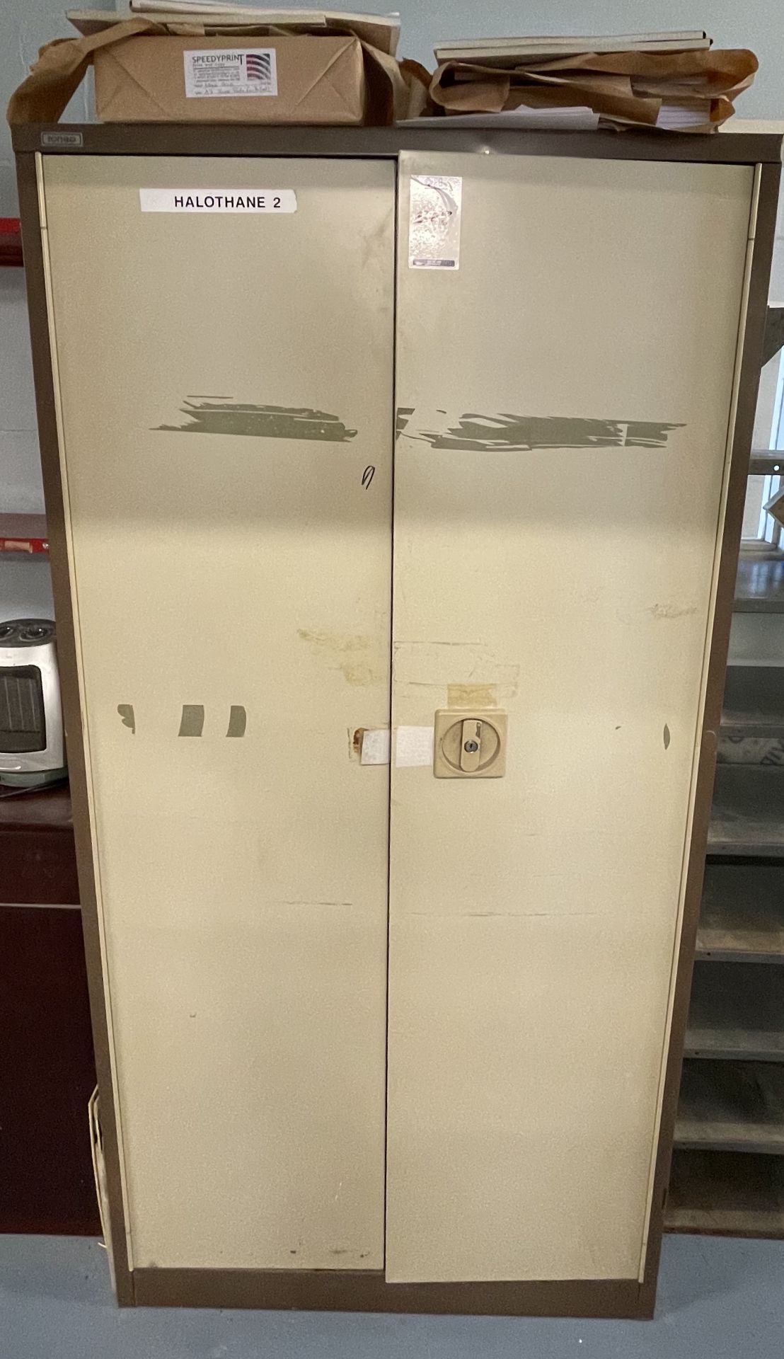 Double Door Metal Cabinet & Contents of Stationery (Location: Salisbury. Please Refer to General