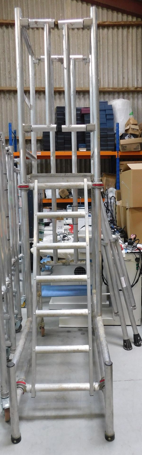 Aluminium Podium Tower, 2m Platform Height, with Ladders & Braces (Location: Brentwood. Please Refer