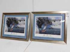Two Framed & Signed Limited Edition (303/500 & 304/500) Prints “Insertion” (Overall size: 62cm x