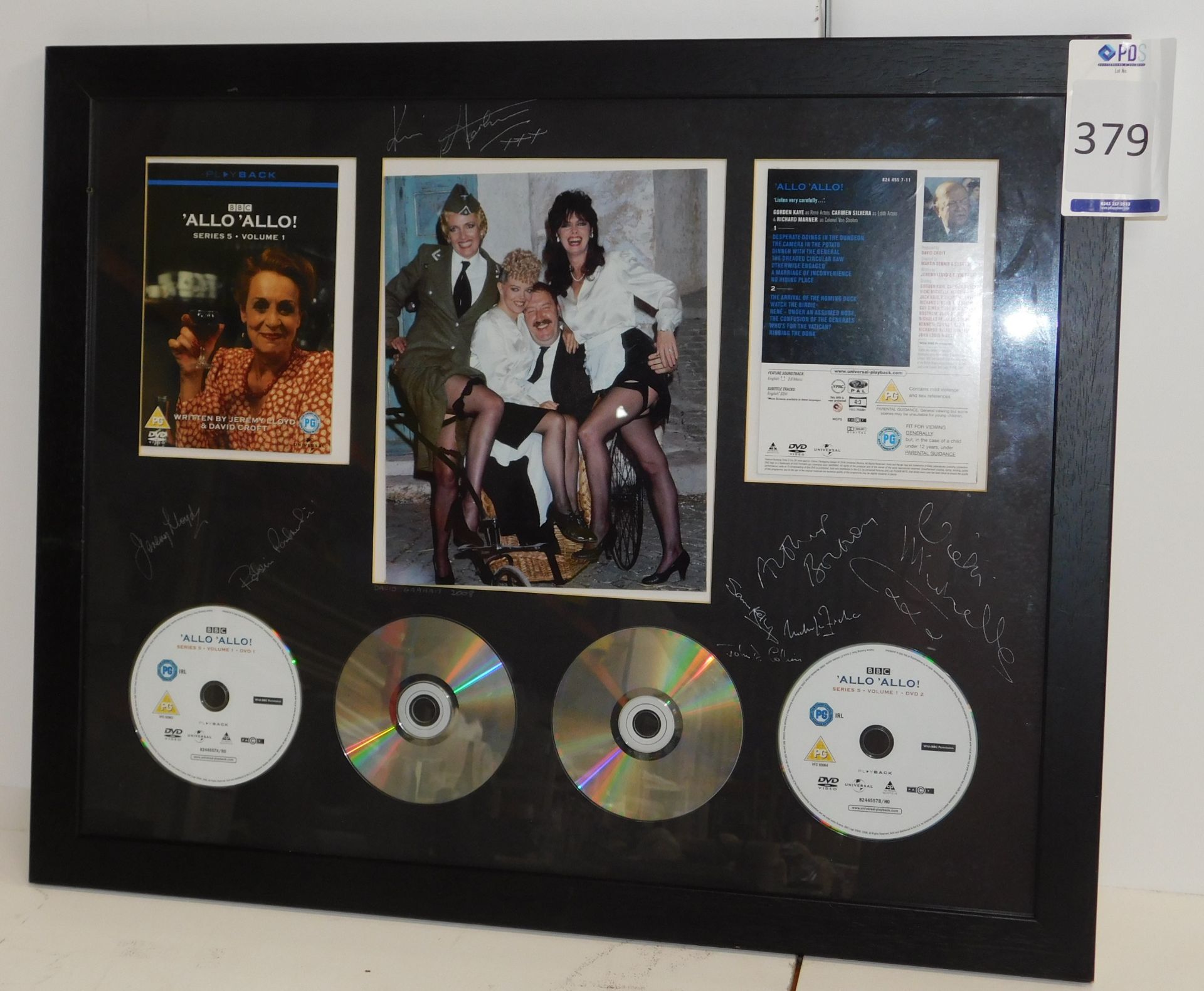 “Allo Allo” Presentation Framed & Signed by Cast with Certificate of Authenticity (Overall size: