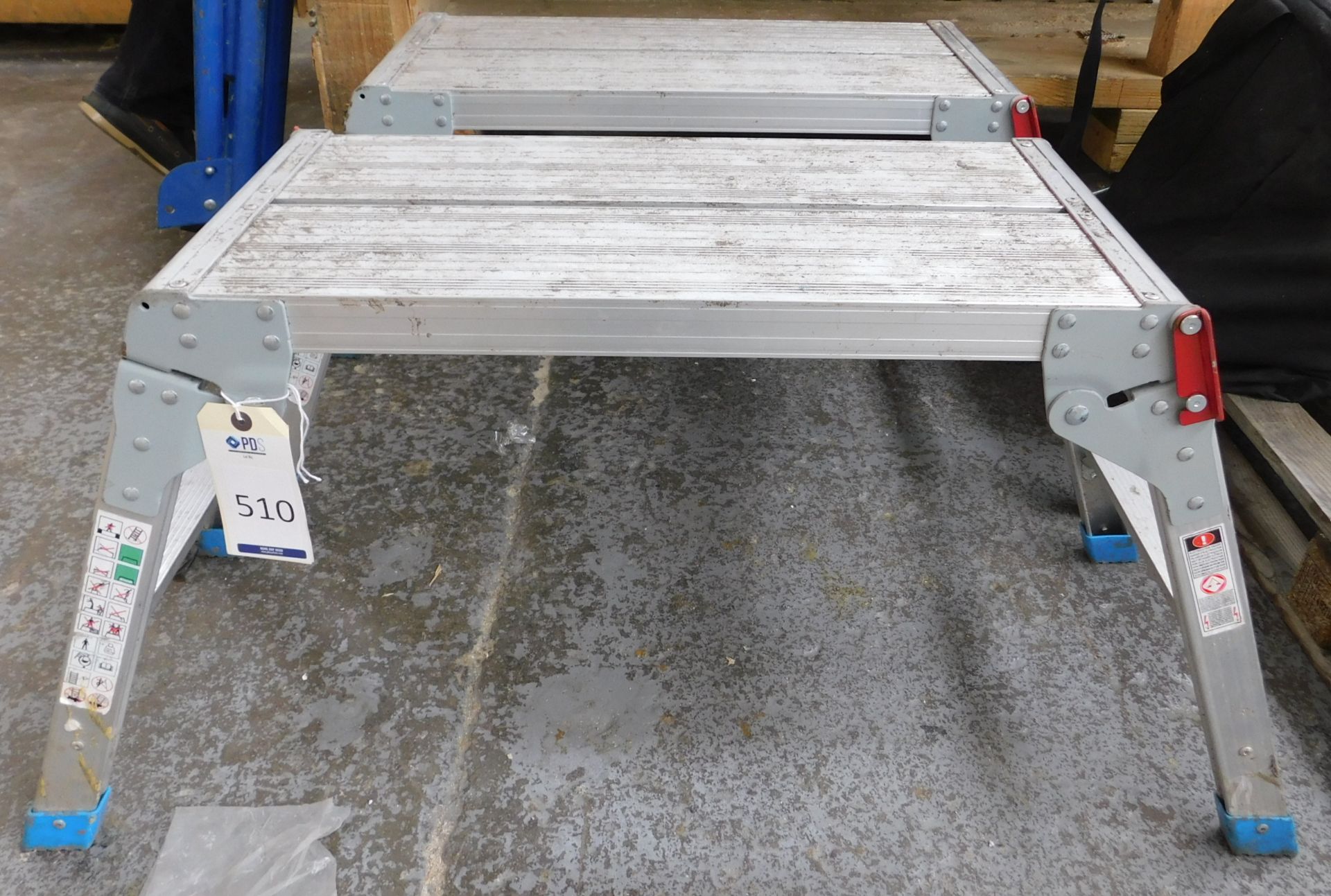 2 McAllister Aluminium Folding Work Platforms (Located: Barton-le-Clay. Please Refer to General