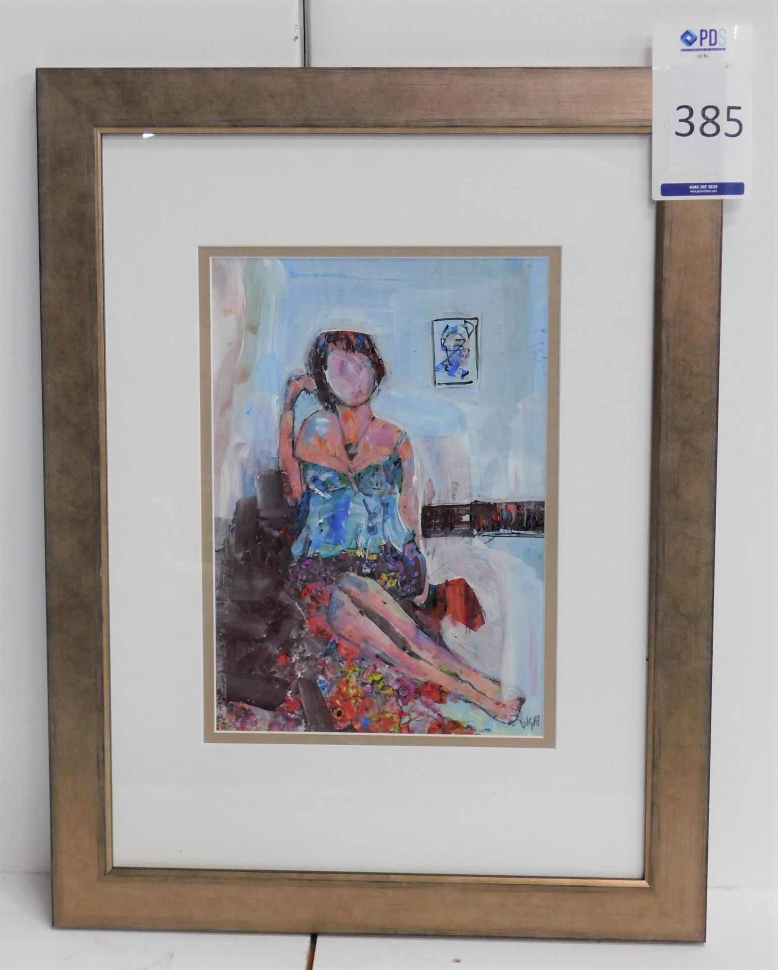 Framed “The Landlady” Acrylic on Card by Robert Hill with Certificate of Authenticity (Overall size:
