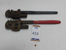 Pair of Stilson Wrenches (Located: Brentwood. Please Refer to General Notes)