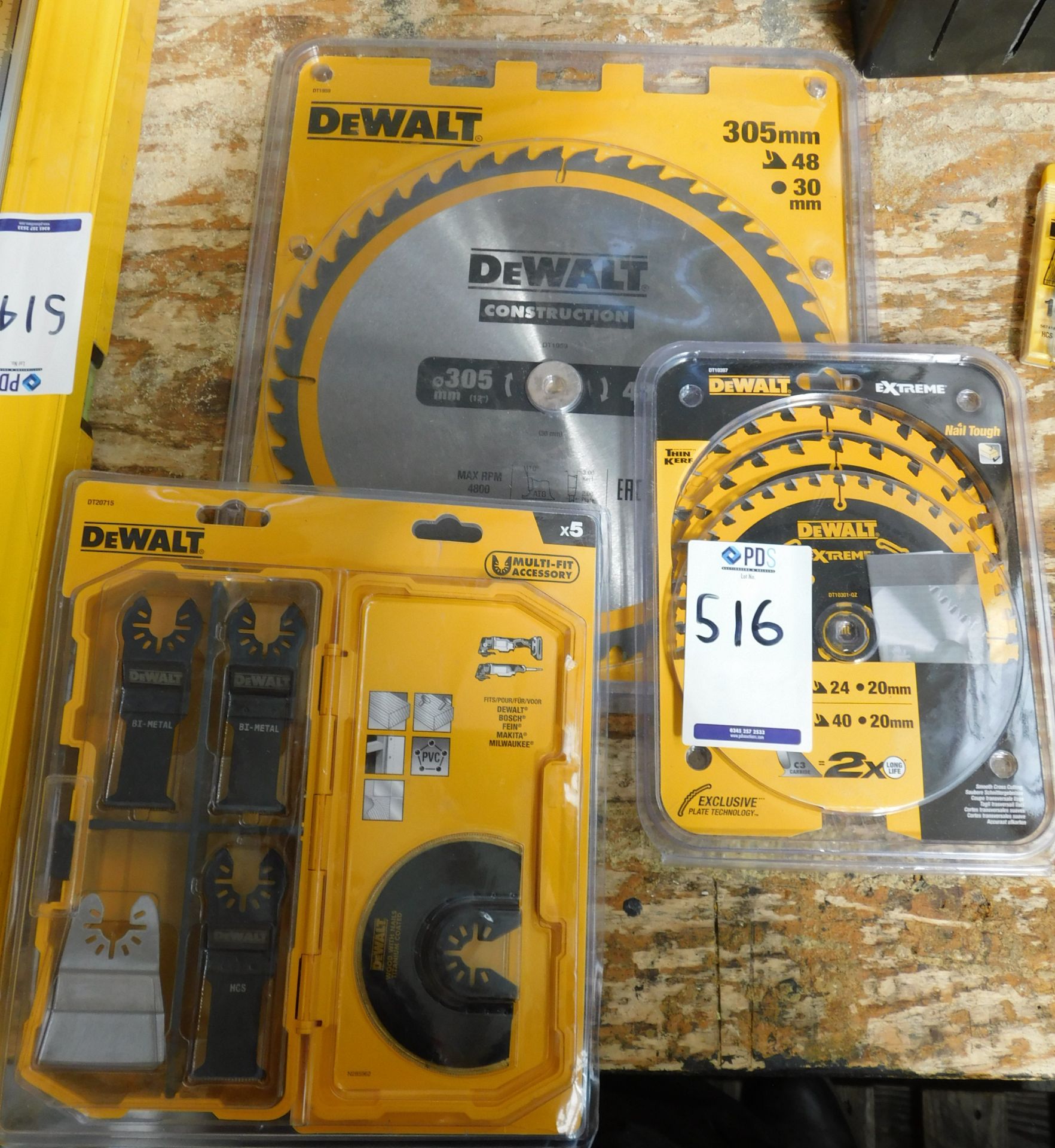 Quantity of DeWalt Sawblades & Consumables (Located: Barton-le-Clay. Please Refer to General Notes)