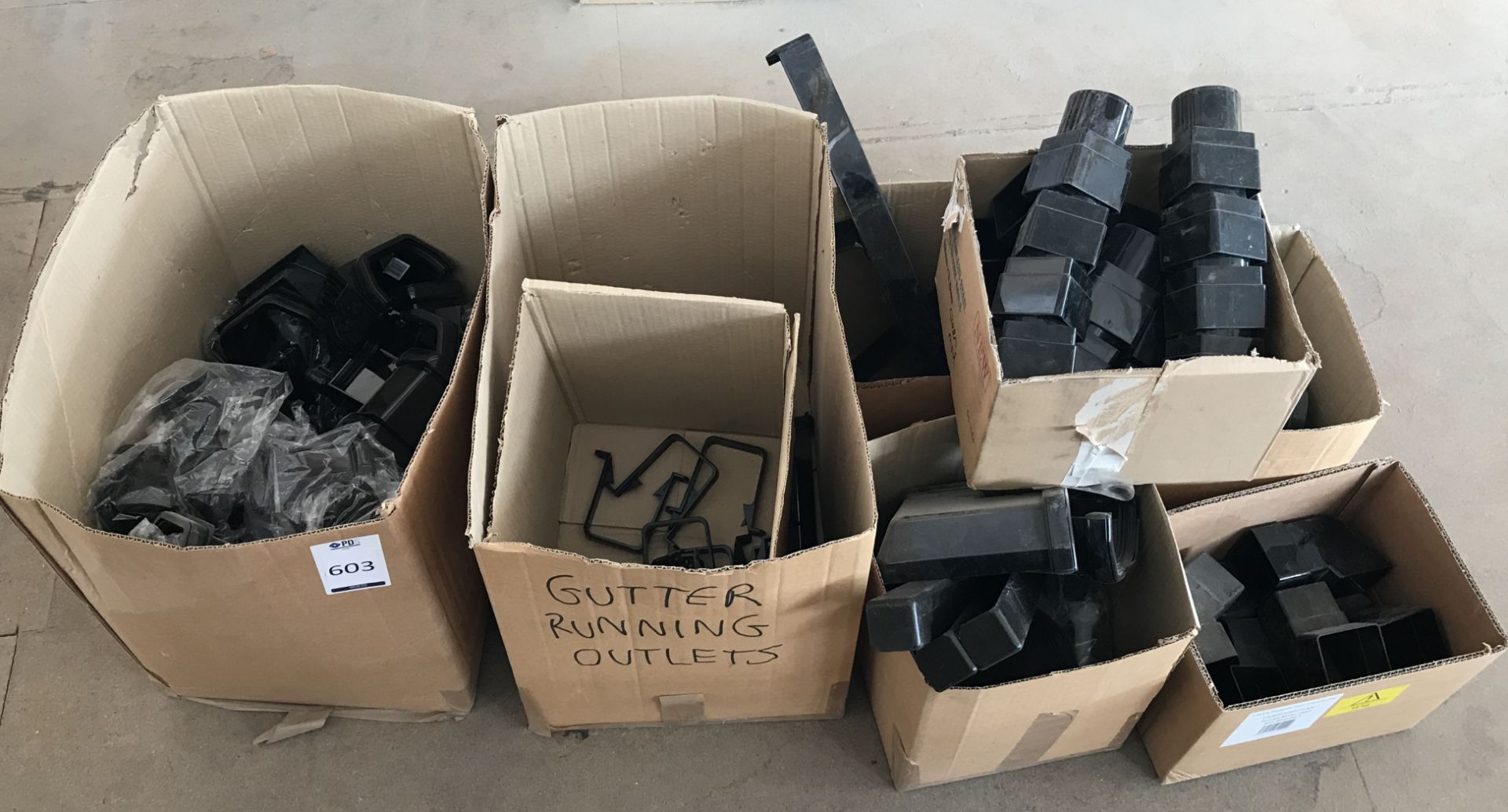 Quantity of Various Black Plastic Gutter Fittings (Located: Barton-le-Clay. Please Refer to