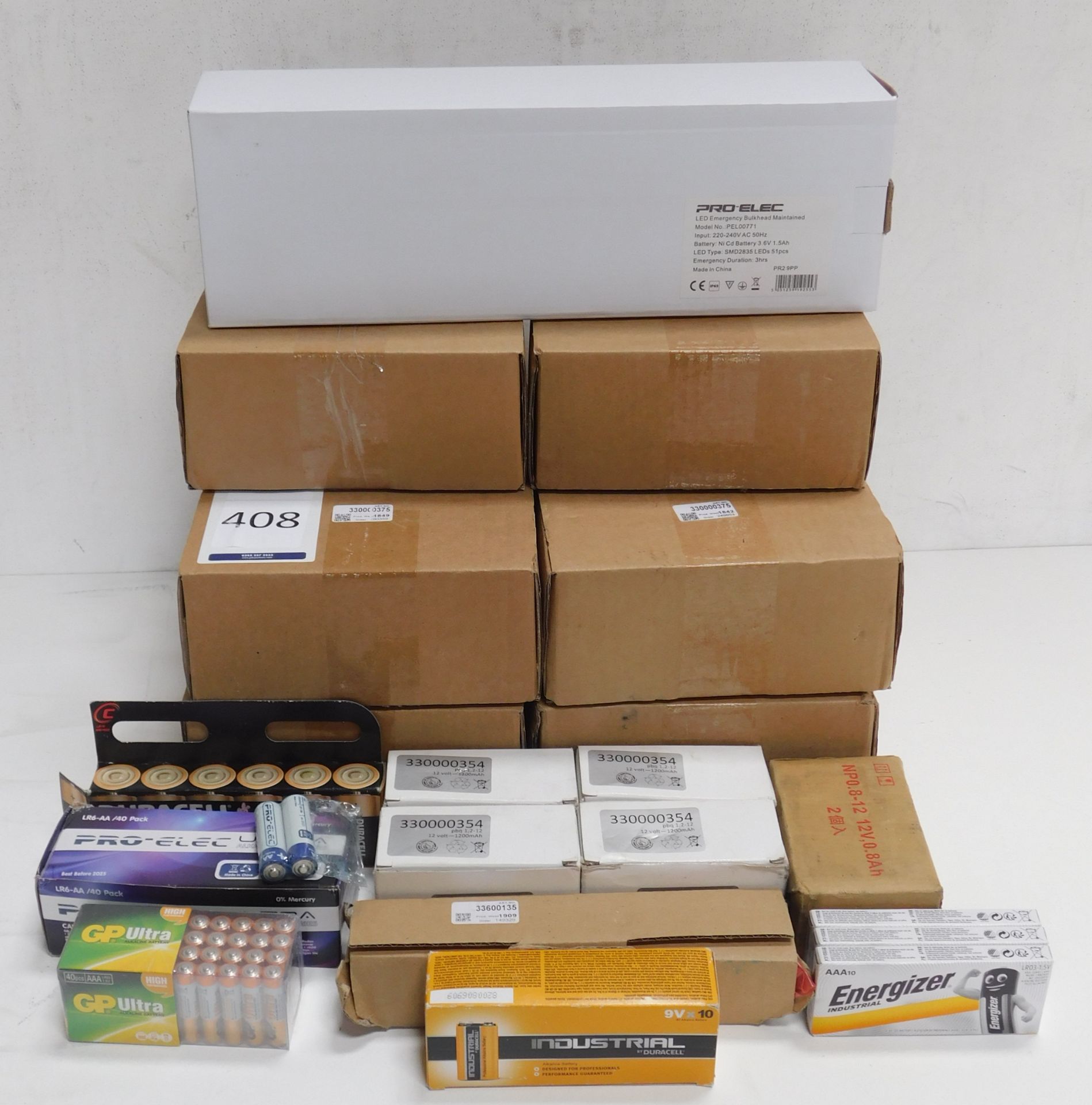 Quantity of Assorted Batteries (Located: Brentwood. Please Refer to General Notes)