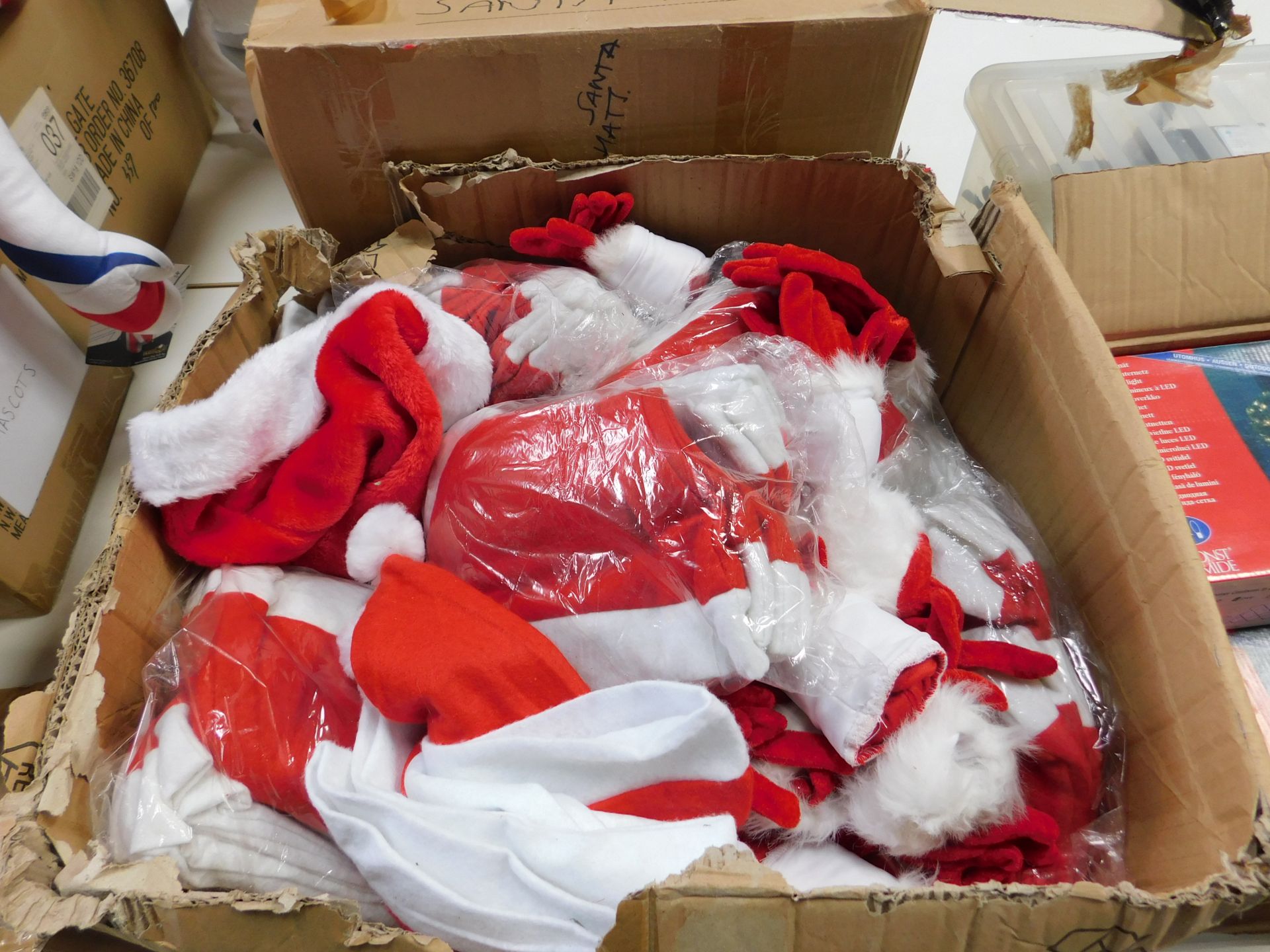 Quantity of Santa Hats & Gloves with Quantity of Various LED Cable & String Lights (Excluding Crate)