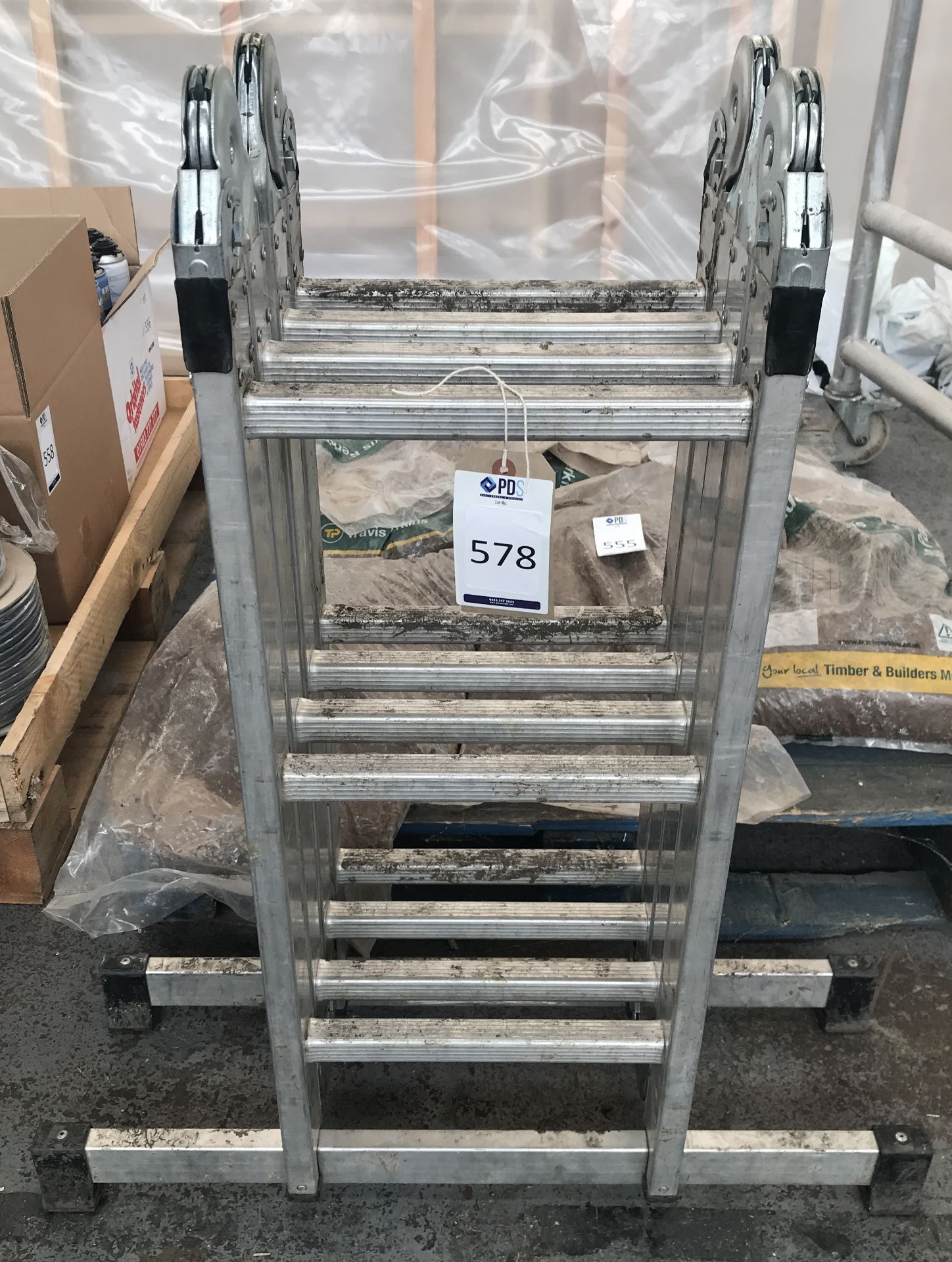 Youngman Multi-Purpose Folding Ladder 4x3 (Located: Barton-le-Clay. Please Refer to General Notes)