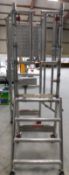 Pair of Lyte Ladders, Hipod 1200 Aluminium Low Level Access Podium Steps, Complete with Platform,