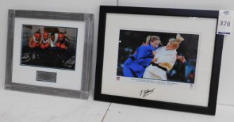 Framed & Signed Photograph James Degale (Overall size: 42cm x 46cm) with Framed & Signed Gemma