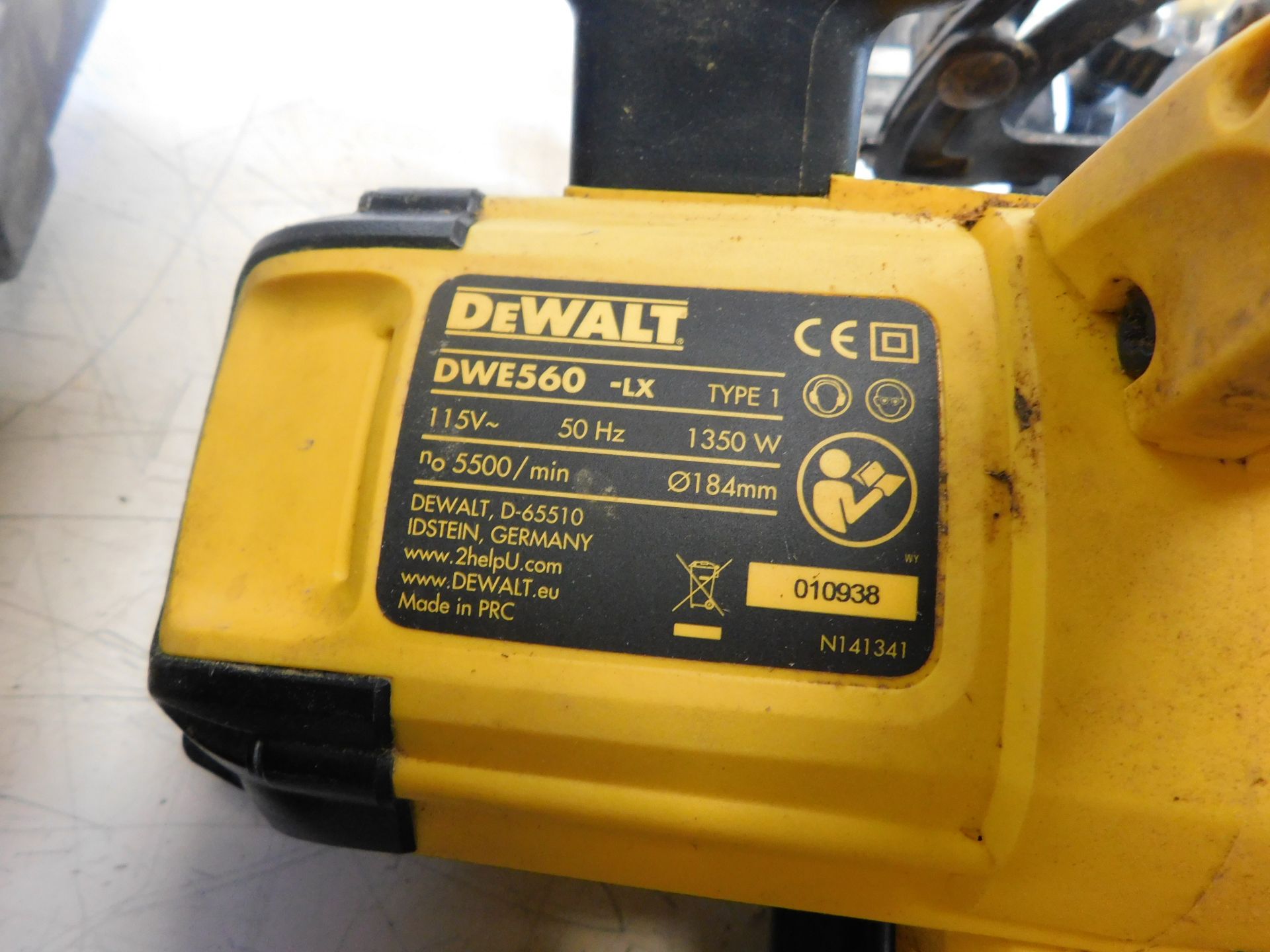 DeWalt DWE560 Compact Circular Saw, 110v (Location: Brentwood. Please Refer to General Notes) - Image 2 of 2