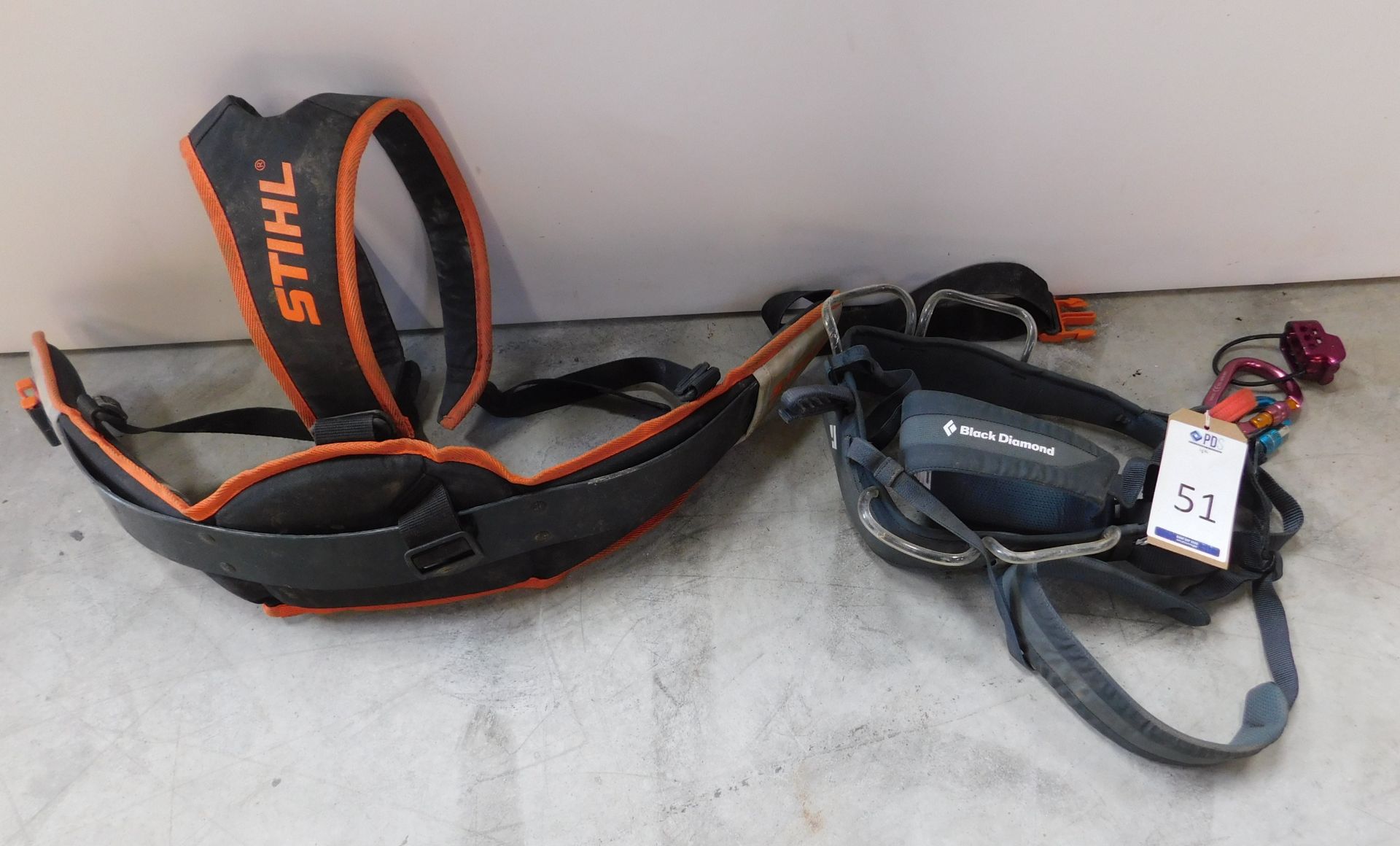 Black Diamond Harness & another, similar, Stihl (Location: Brentwood. Please Refer to General