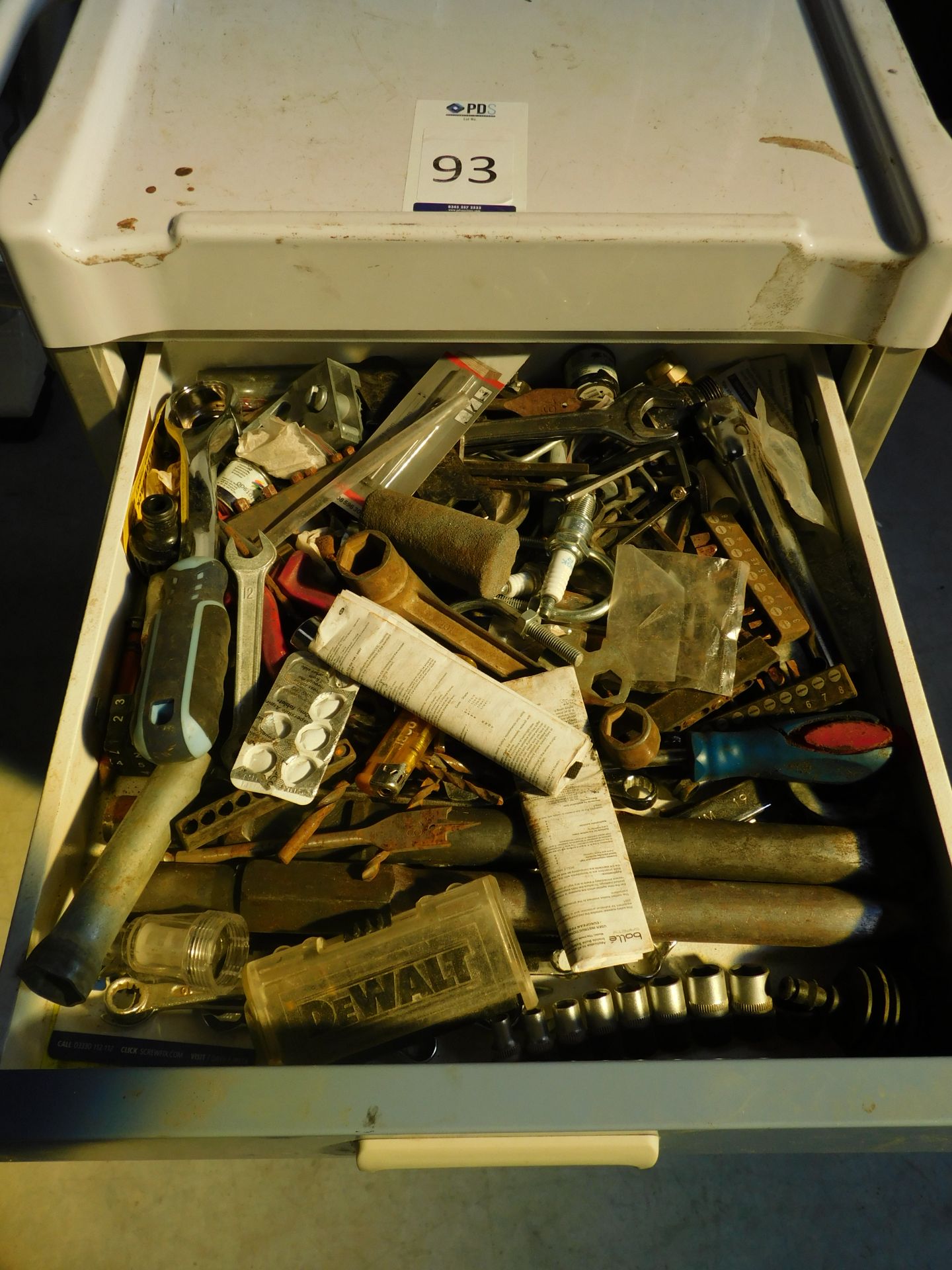 Tool Trolley with Small Range of Spanners etc. (Location: Brentwood. Please Refer to General Notes) - Image 2 of 6