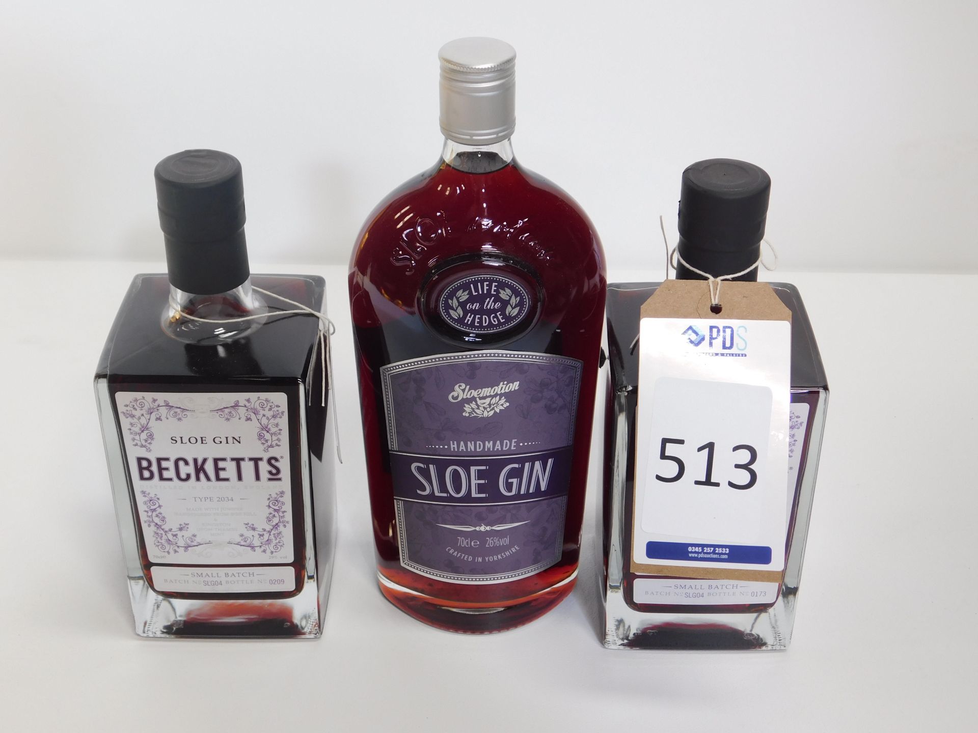 2 Bottles Becketts Sloe Gin Type 2034, & Sloemotion Sloe Gin, 70cl (Located: Brentwood. Please Refer