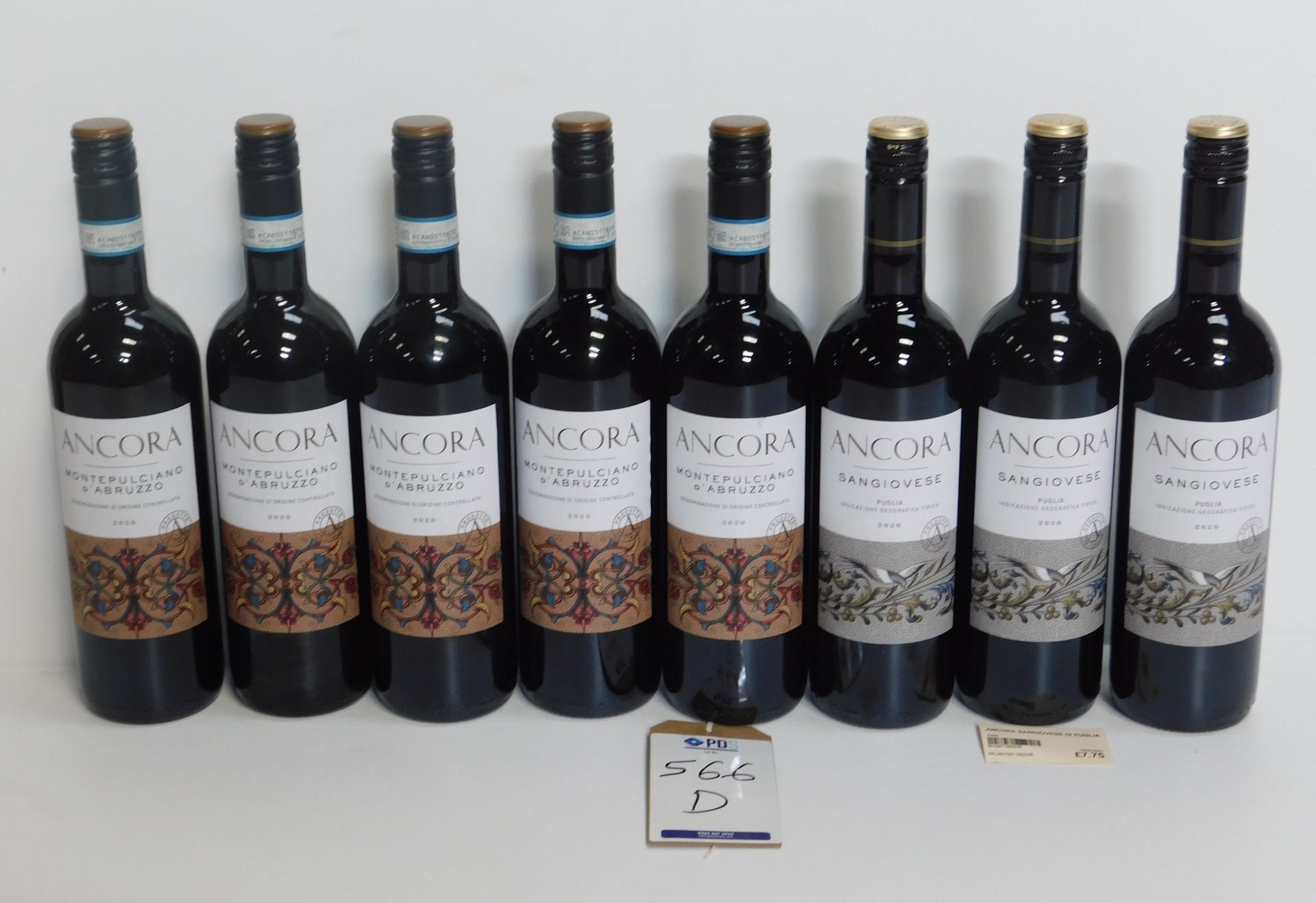 8 Bottles Ancora Red Wine (2020), 75cl (Located: Brentwood. Please Refer to General Notes)