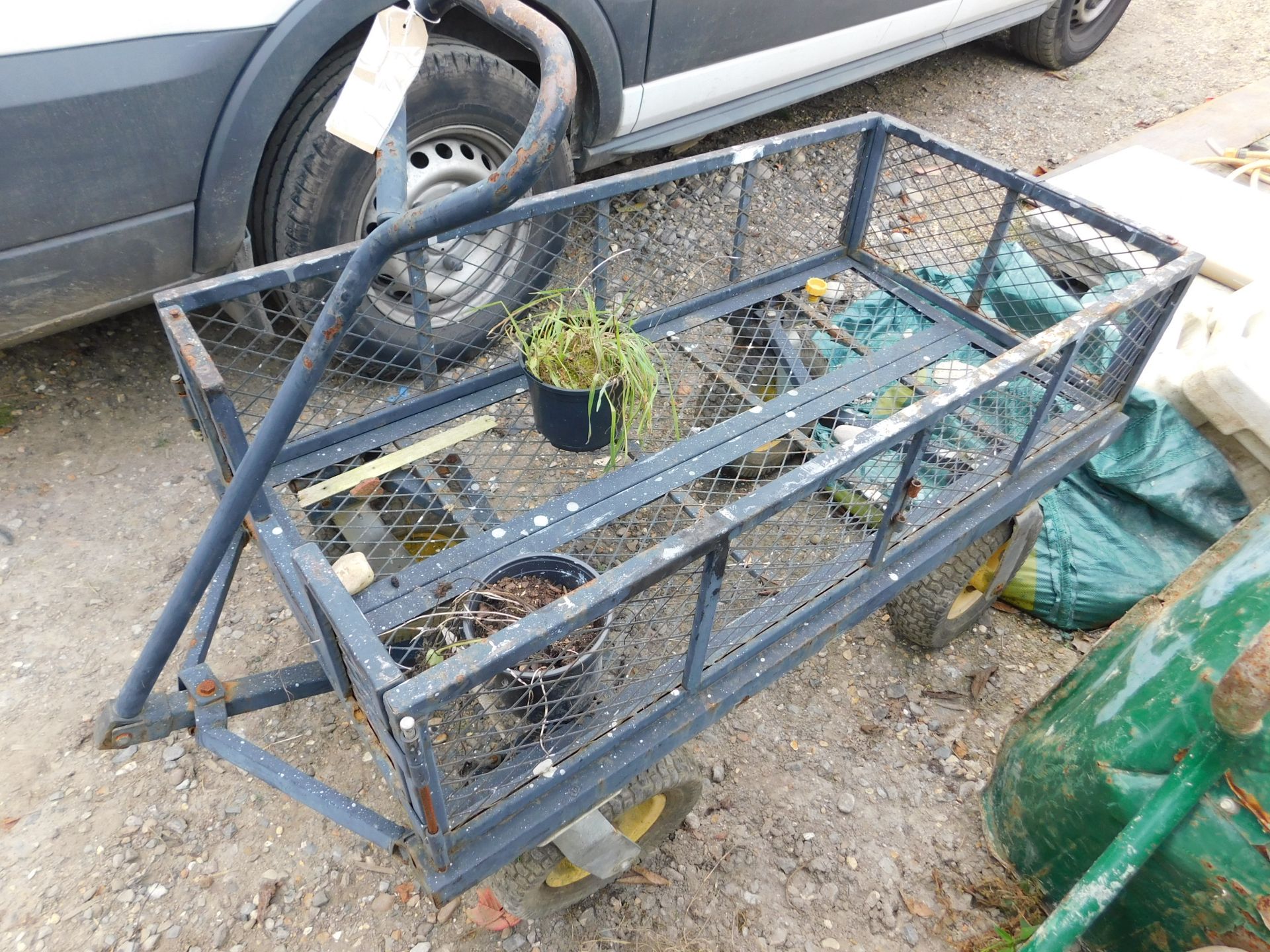 Metal Trolley & 3 Wheelbarrows (one damaged) (Located: West Malling, Kent. Please Refer to General