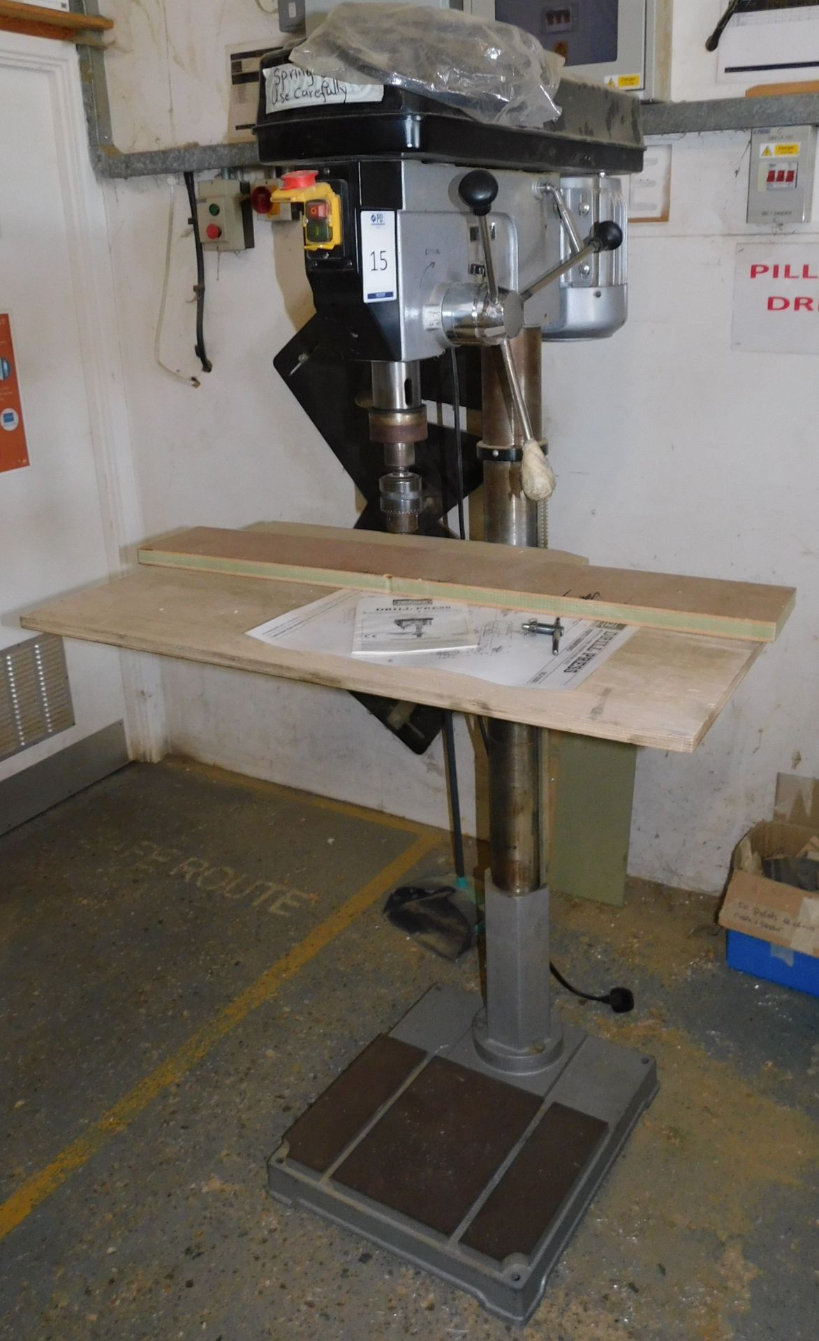 Draper Model HD25/12CF Pedestal Drill, Serial Number 0402040, Single Phase