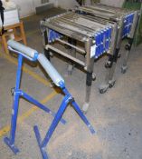 2 Expanding Conveyor Units & 2 Roller Feed Stands