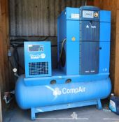 CompAir L22 FS -7.5A Receiver Mounted Compressor with Air Dryer, serial number CD1000976001, (2012)