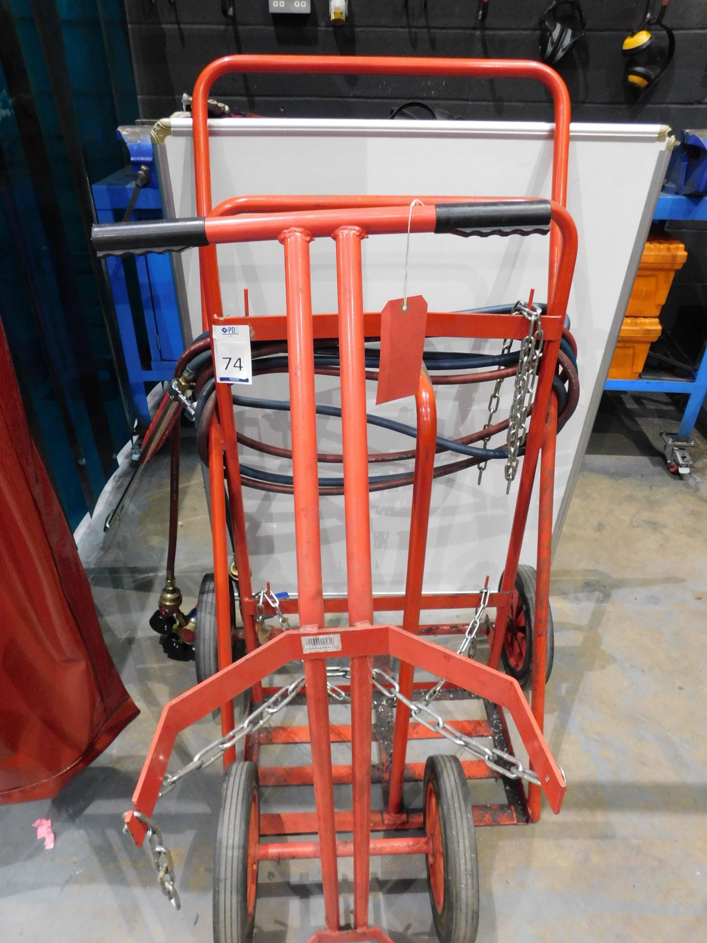 Steel Trolley with Oxyacetylene Torch & Gauges & Bottle Trolley