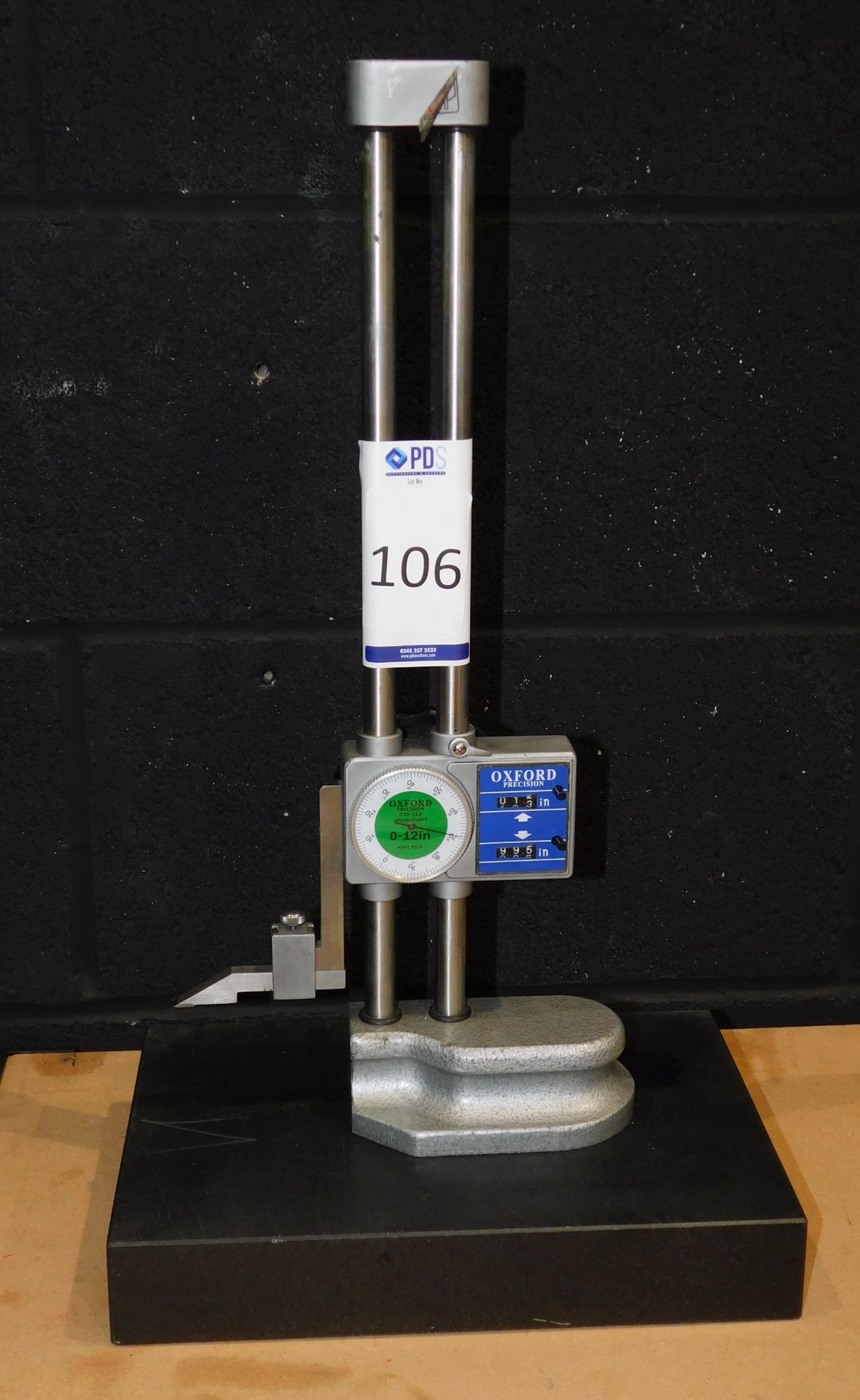 Oxford Precision 330-312 Measuring Device & Granite Block