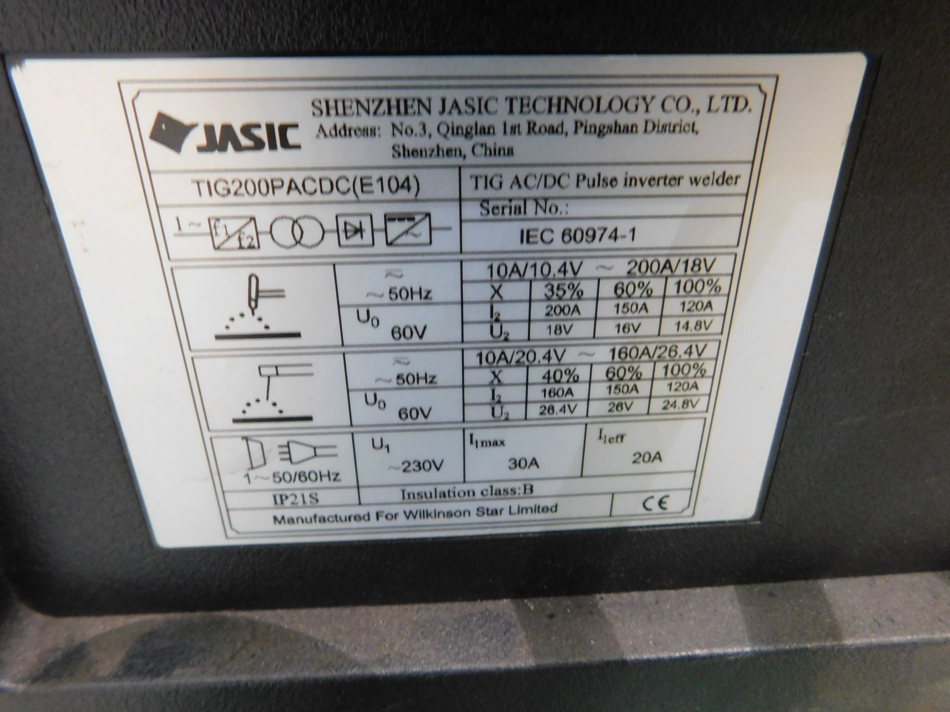 Jasic TIG 200P AC/DC Welder - Image 3 of 5