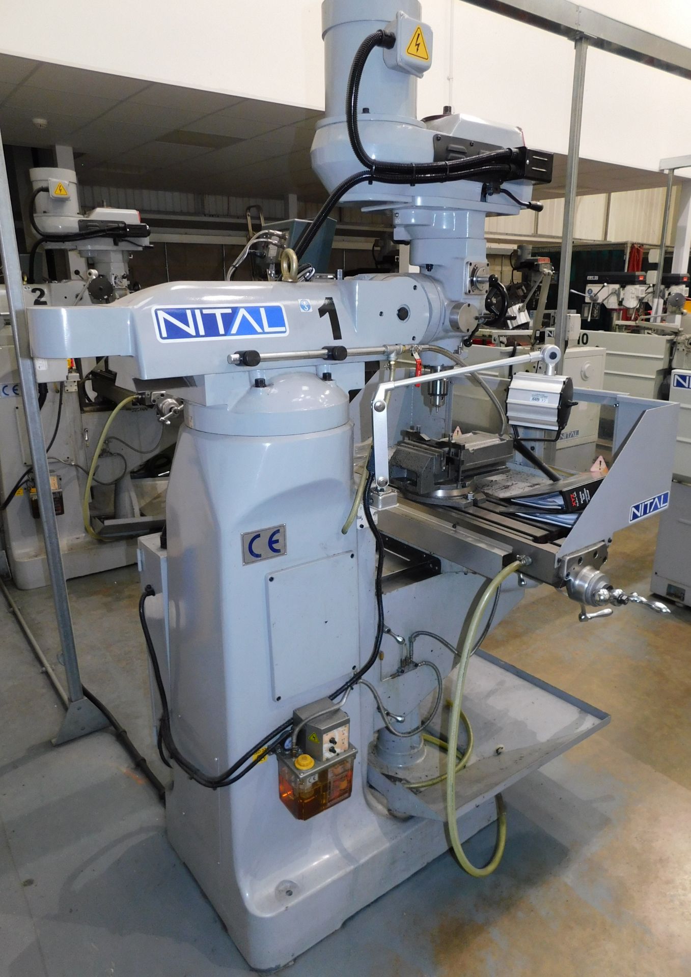 XYZ 1500 Turret Mill (2015), serial number 104012, 3 HP Variable Speed Head, 1069 x 228mm Table & - Image 9 of 9