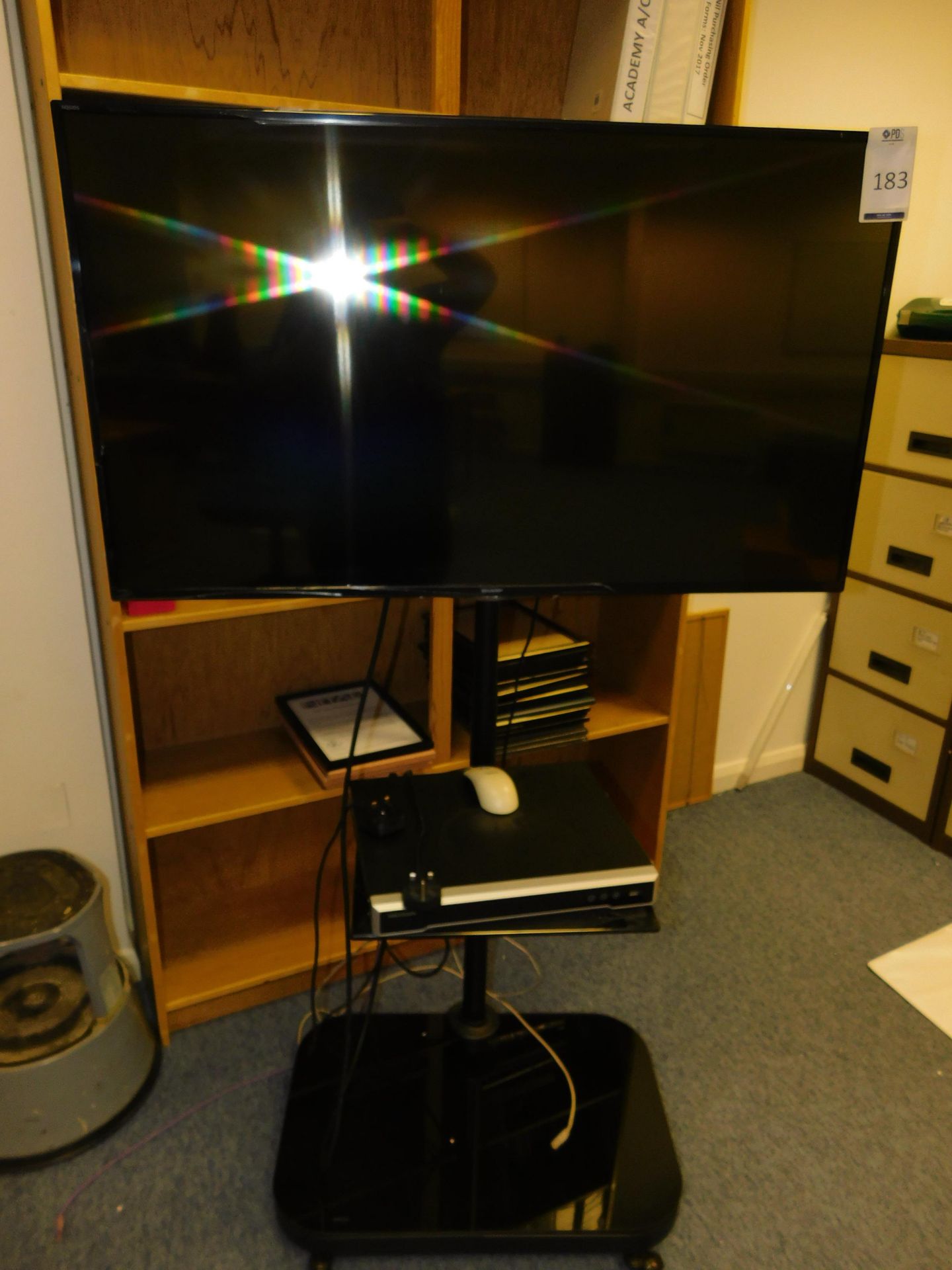 Sharp Aquos 43in LCD TV on Mobile Stand (Located first Floor)