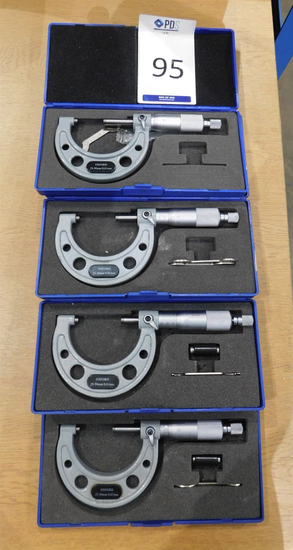 4 Oxford OXD335-502OK Outside Micrometers 25-50mm