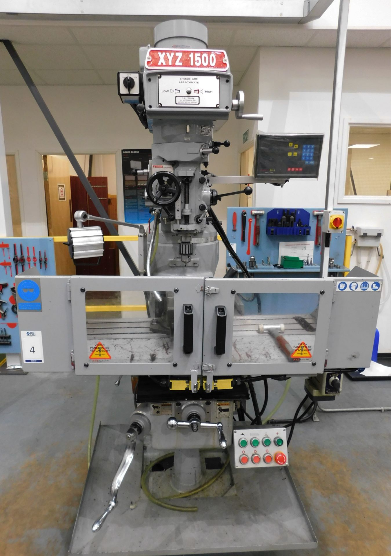 XYZ 1500 Turret Mill (2015), serial number 104012, 3 HP Variable Speed Head, 1069 x 228mm Table &
