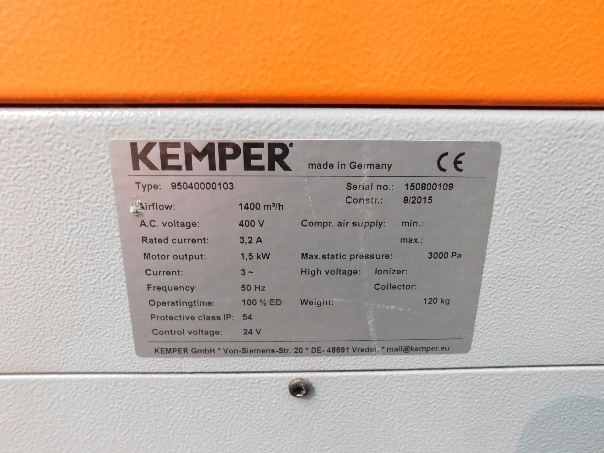 Kemper Welding Table & Filter Unit (2015), serial number 150800109 - Image 3 of 4