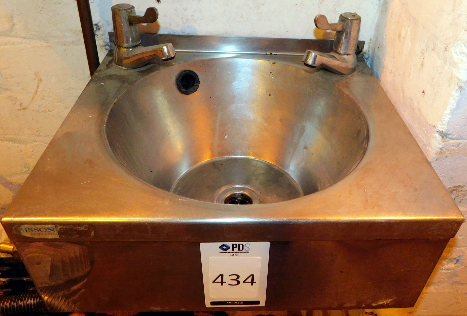 Stainless Steel Hand Wash Basin, 38cm Width, 33cm Depth (Approx.) (Location: Oldham. Please Refer to