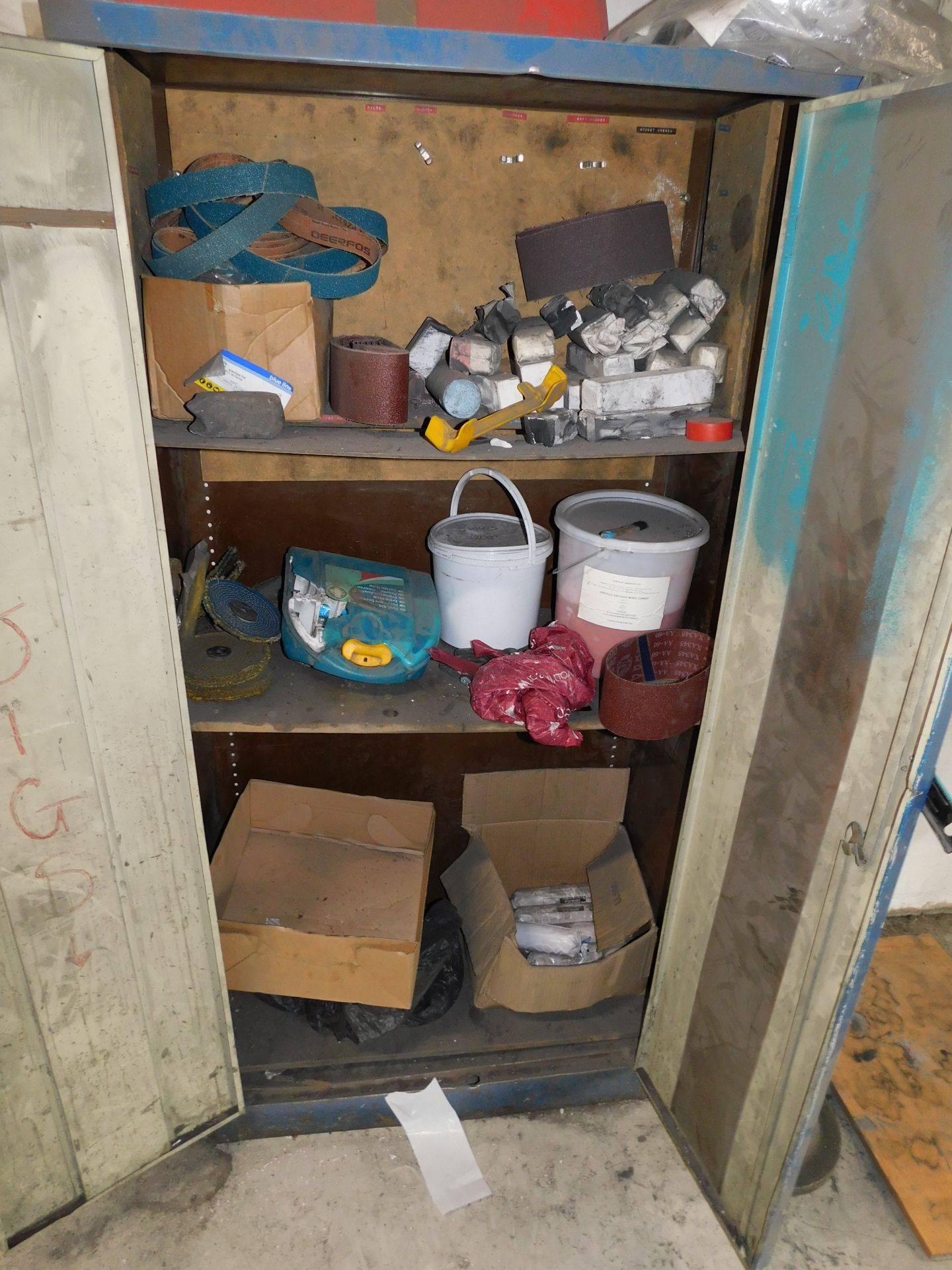 Remaining Contents of Polishing Room to Include Shelving Unit, Double Door Cupboard, Personnel - Image 2 of 6