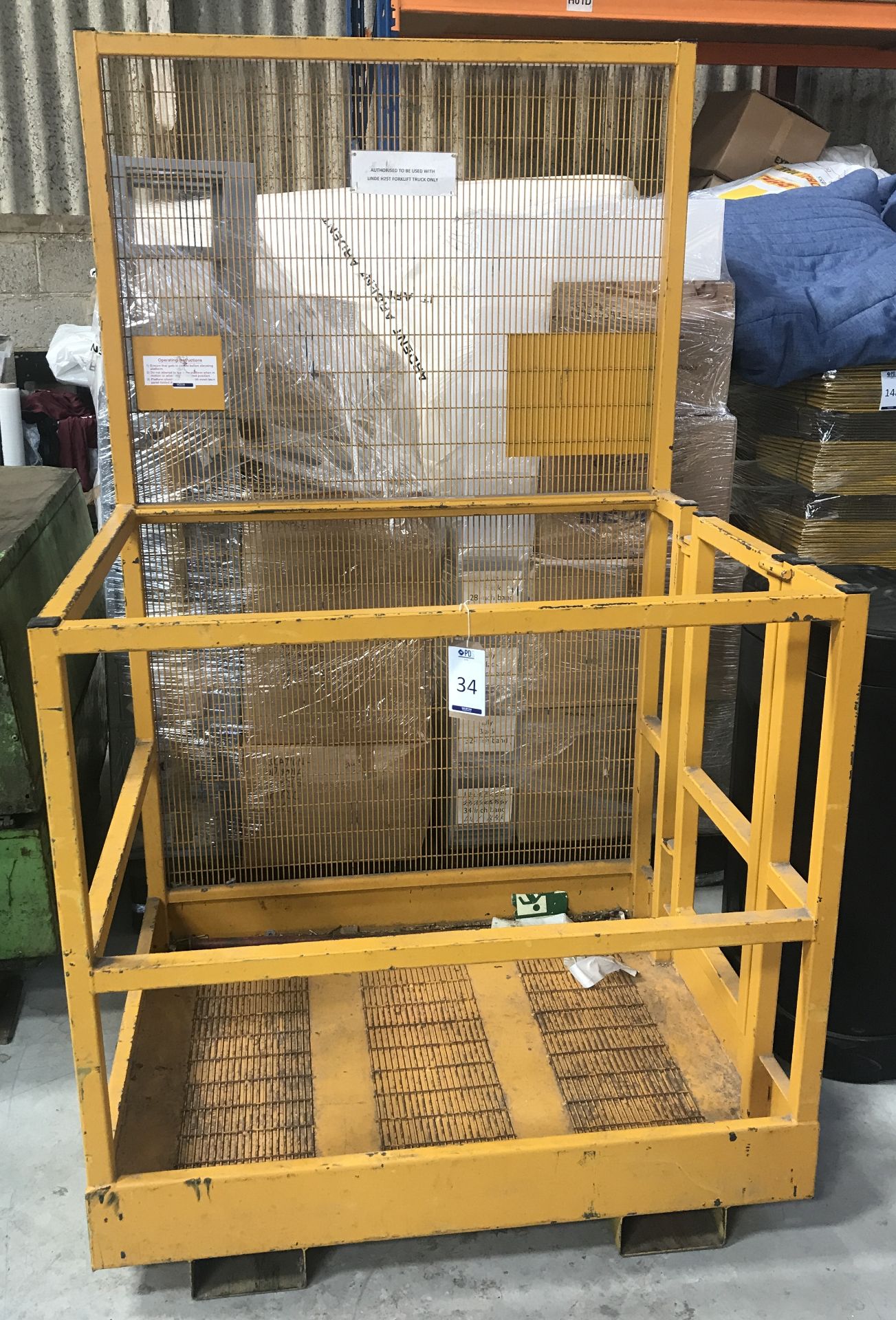 Euroquip Forklift Safety Cage (Location: Brentwood. Please Refer to General Notes)