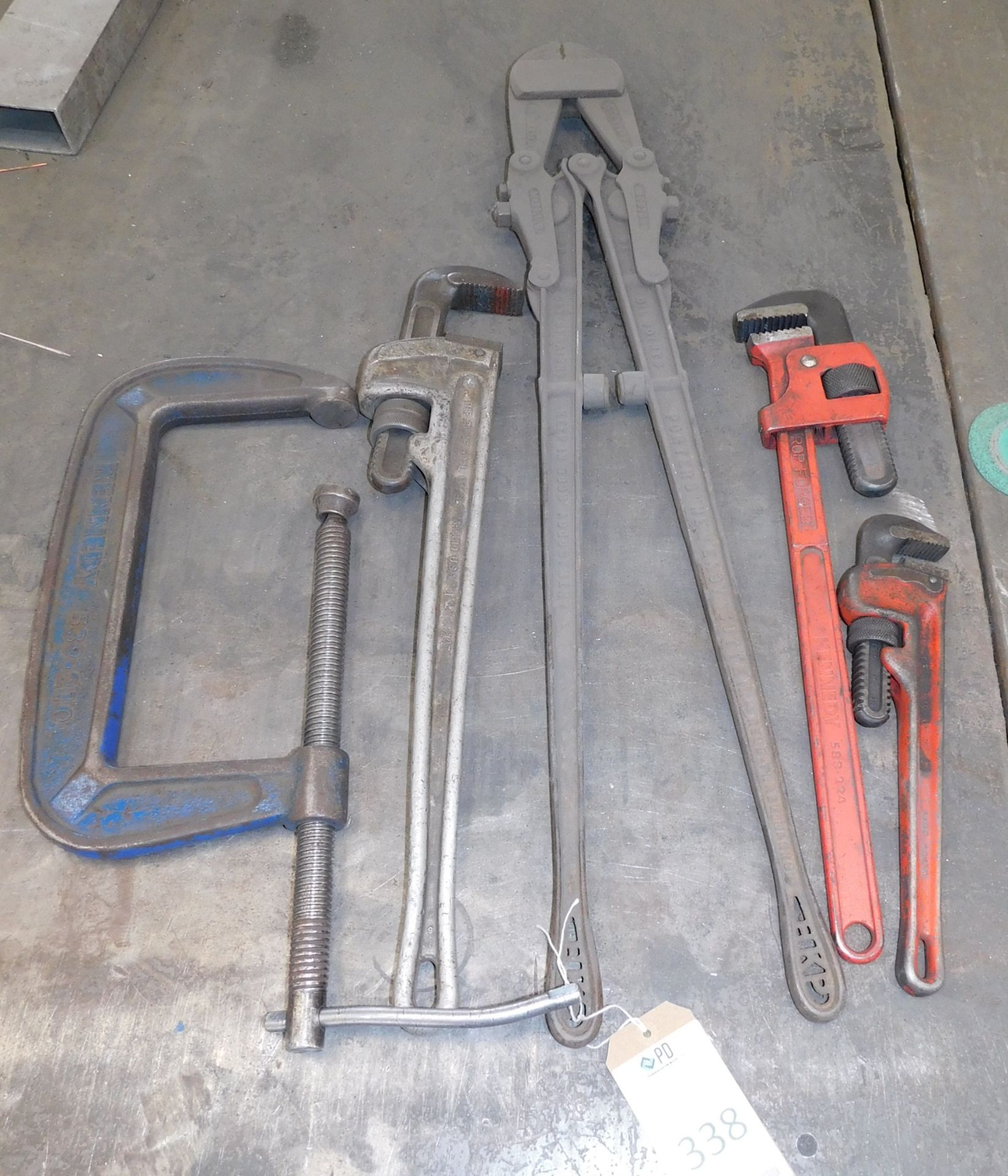 3 Stilsons, Bolt Croppers & G Clamp (Location: Sheffield. Please Refer to General Notes)