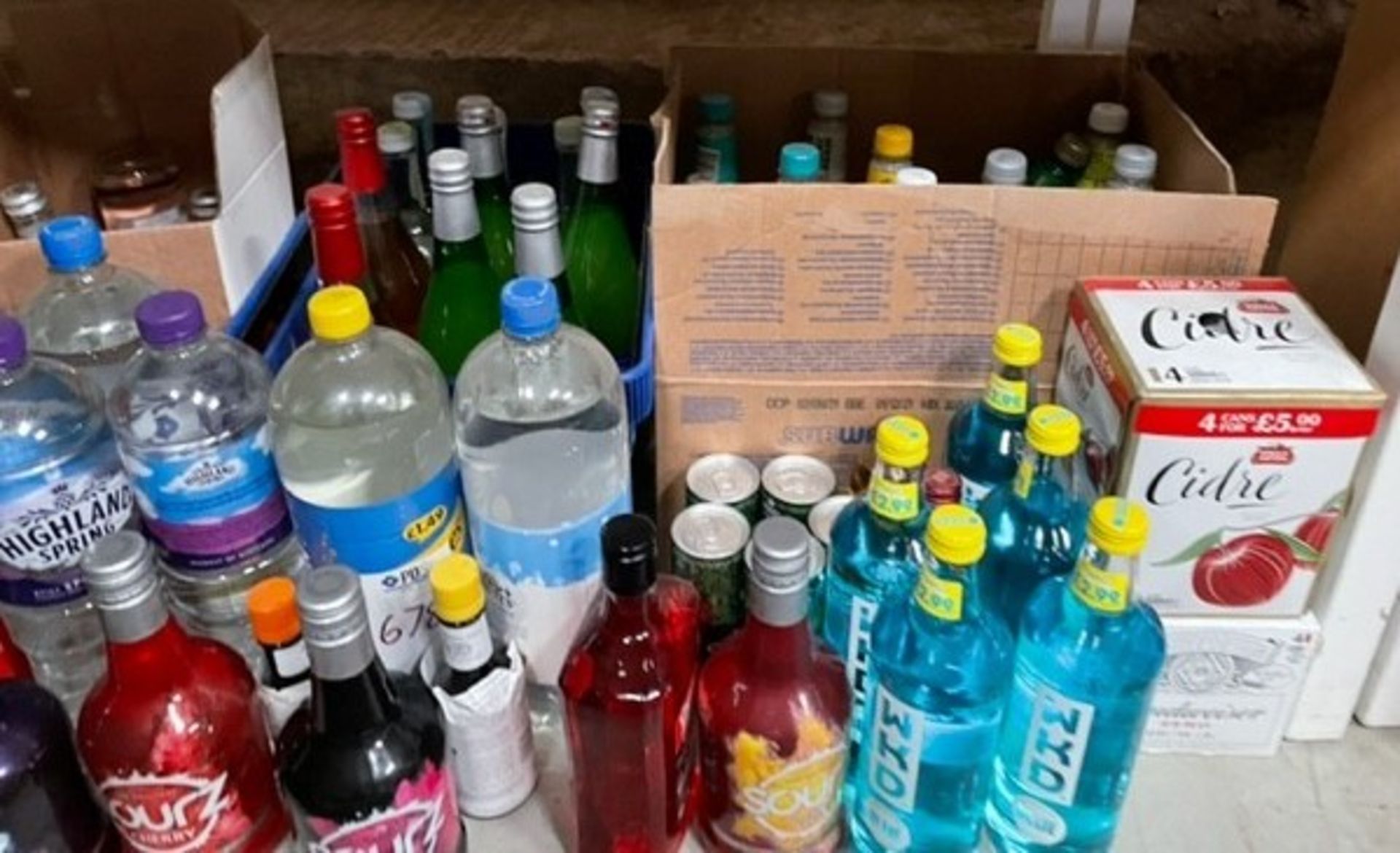 Quantity of Various Drinks, Including; WKD, Sourz, Tonics, Water & Soft Drinks etc. & 7 Plastic - Image 2 of 4