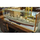 Exhibition quality scale model of the Royal Navy 'Battle' class destroyer 'HMS Cadiz', so named