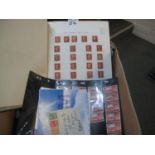 Box of early to modern Great Britain stamps in album, on pages in packets, covers etc. 100s of