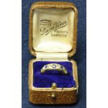 18ct gold sapphire and diamond five stone ring. Size P. Approx weight 3.5g. (B.P. 21% + VAT)