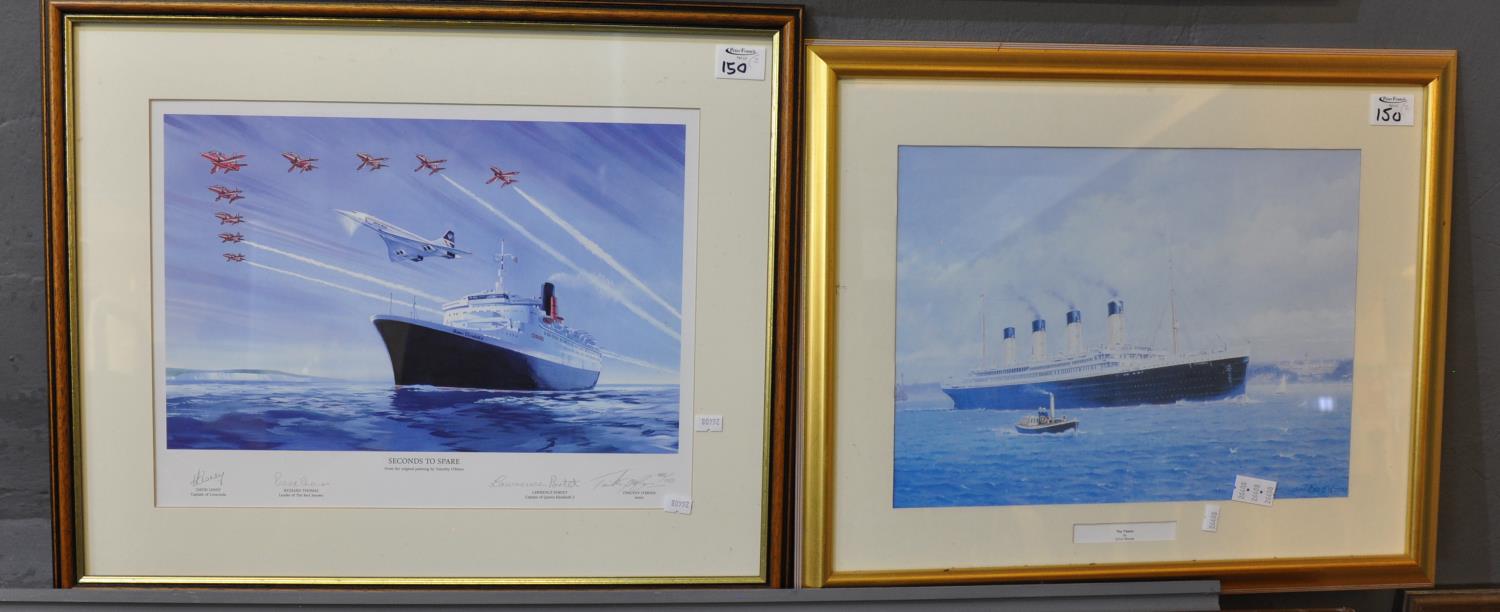 After Timothy O'Brien, 'Seconds to spare', study of the QEII liner, the Red Arrows and Concorde, a