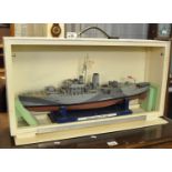 Exhibition quality working scale model of the Royal Navy 'Flower' class corvette 'HMS Crocus' K49