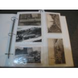 Collection of postcards and photographs of trams, in album from all over the UK. 200 items